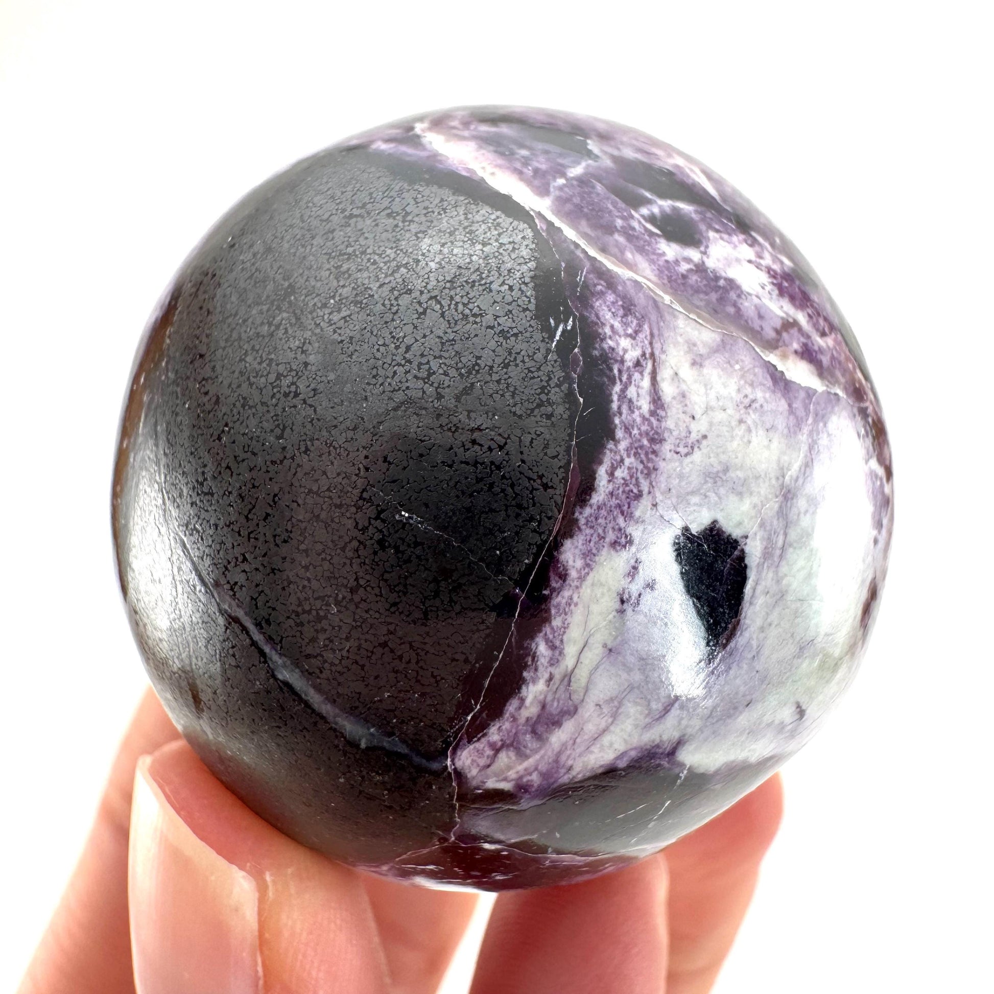 Kammererite Sphere | polished kammererite crystal ball, crystal sphere, natural kammererite