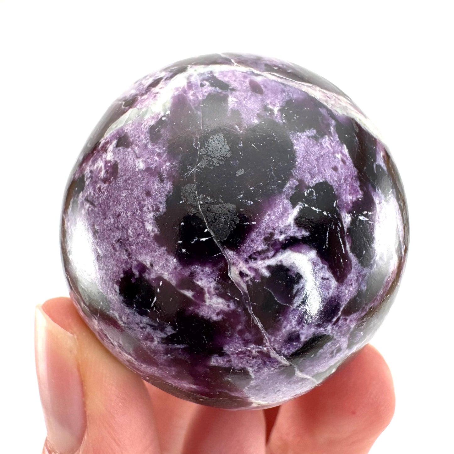 Kammererite Sphere | polished kammererite crystal ball, crystal sphere, natural kammererite