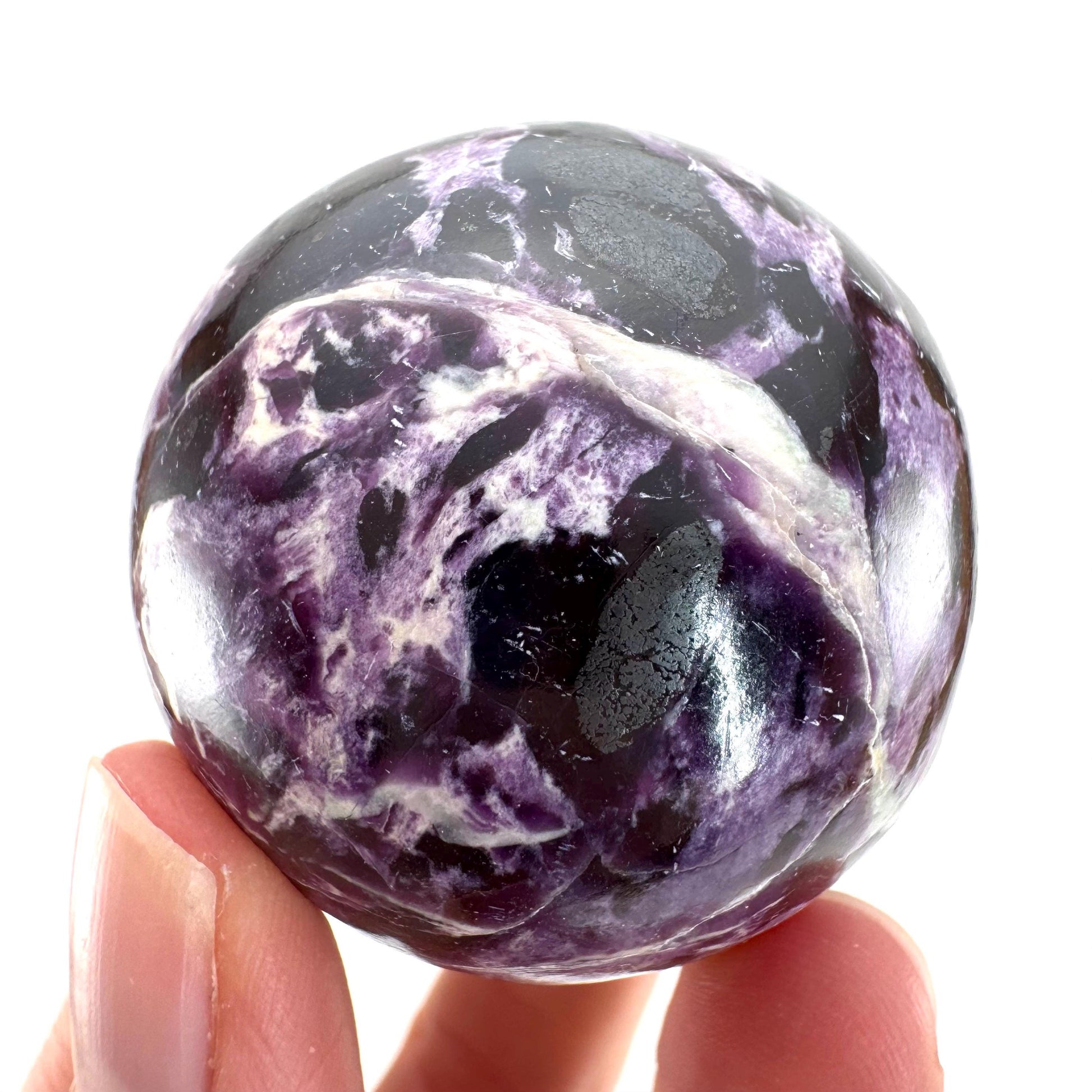 Kammererite Sphere | polished kammererite crystal ball, crystal sphere, natural kammererite