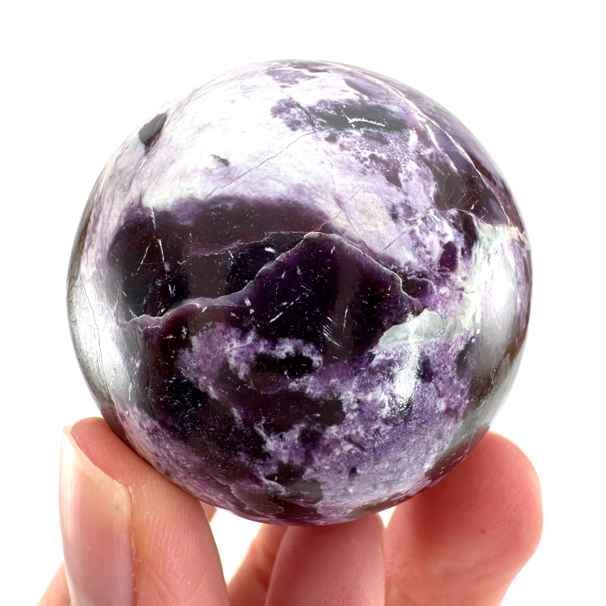 Kammererite Sphere | polished kammererite crystal ball, crystal sphere, natural kammererite