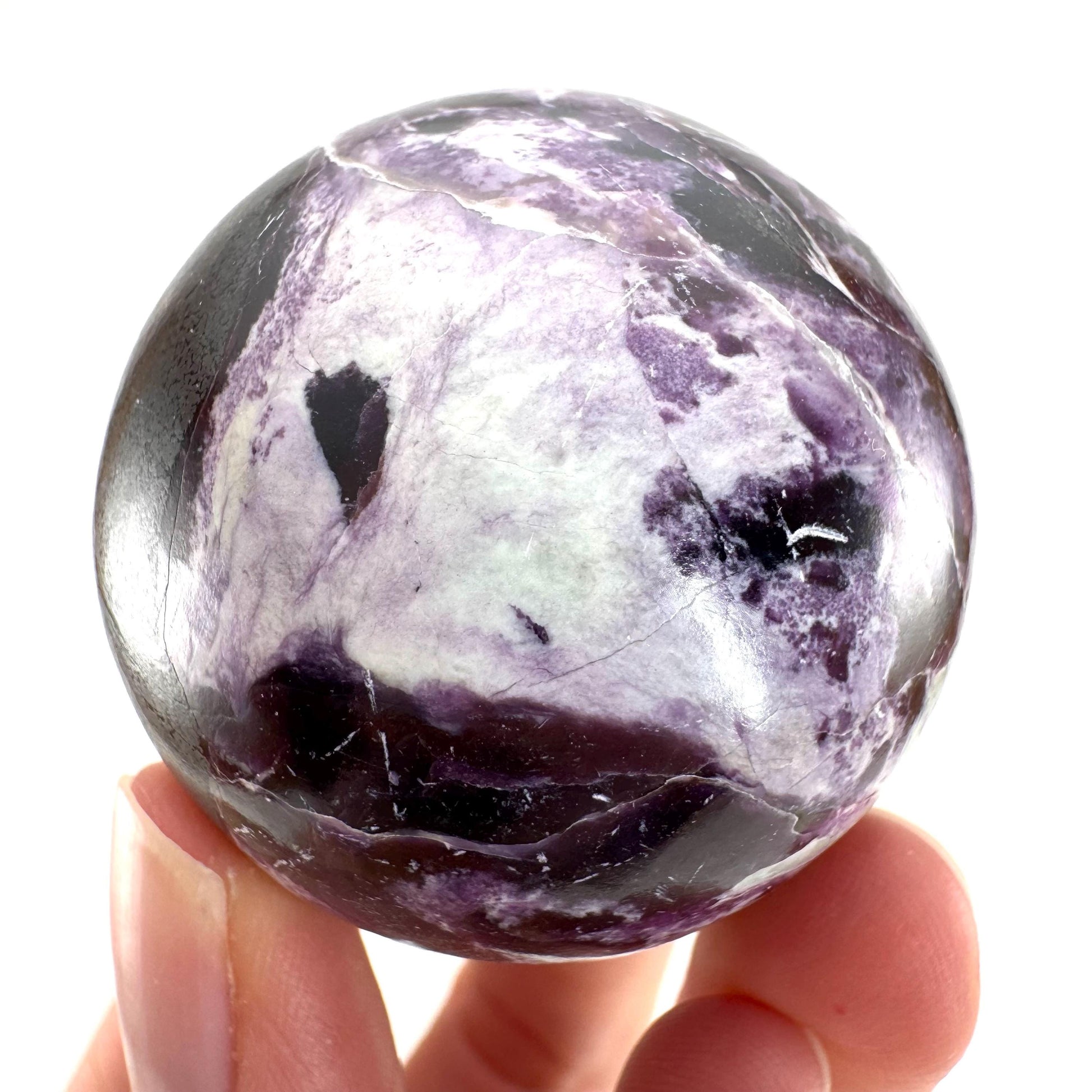 Kammererite Sphere | polished kammererite crystal ball, crystal sphere, natural kammererite