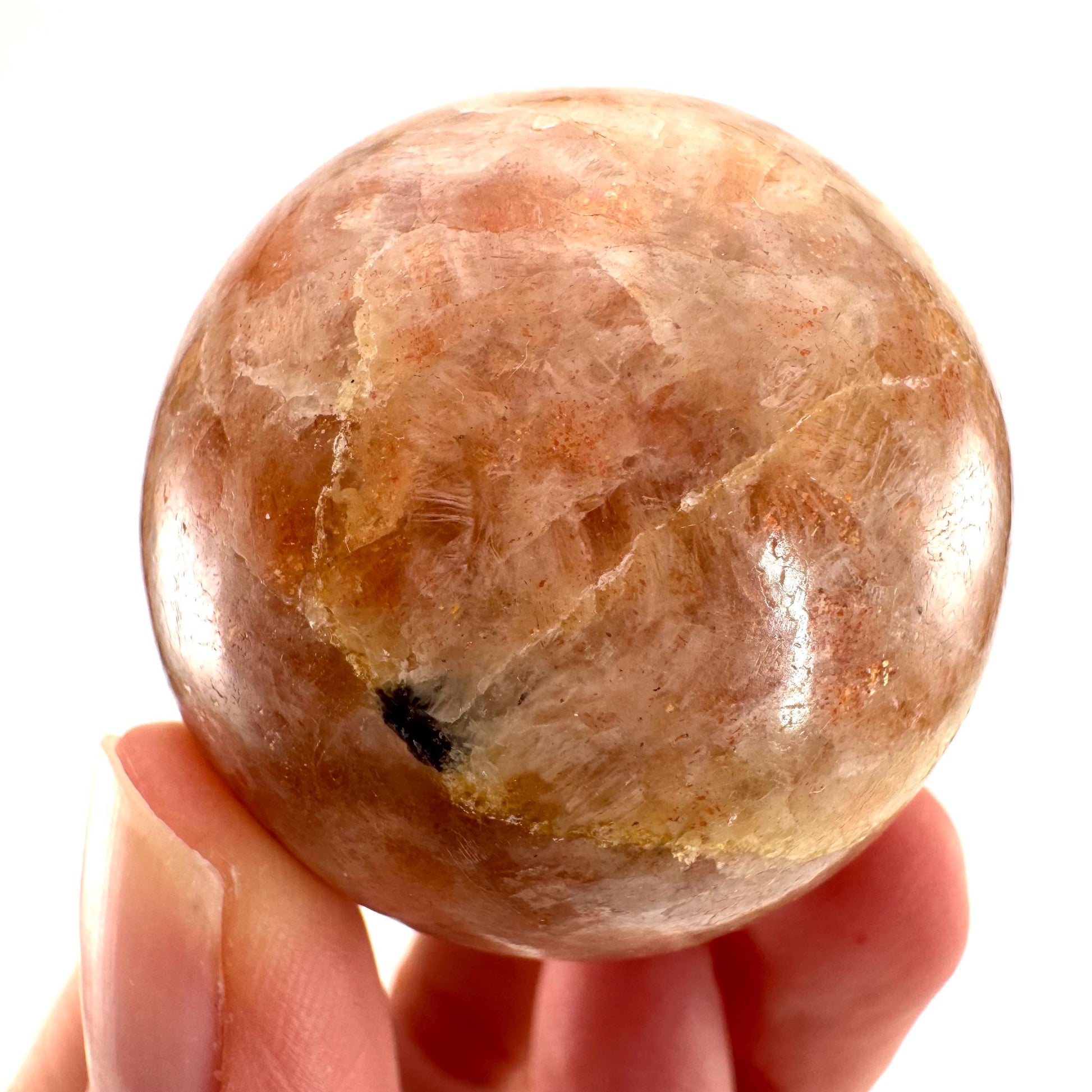 Sunstone Sphere | polished sunstone, sunstone crystal ball, crystal sphere, orange moonstone sphere