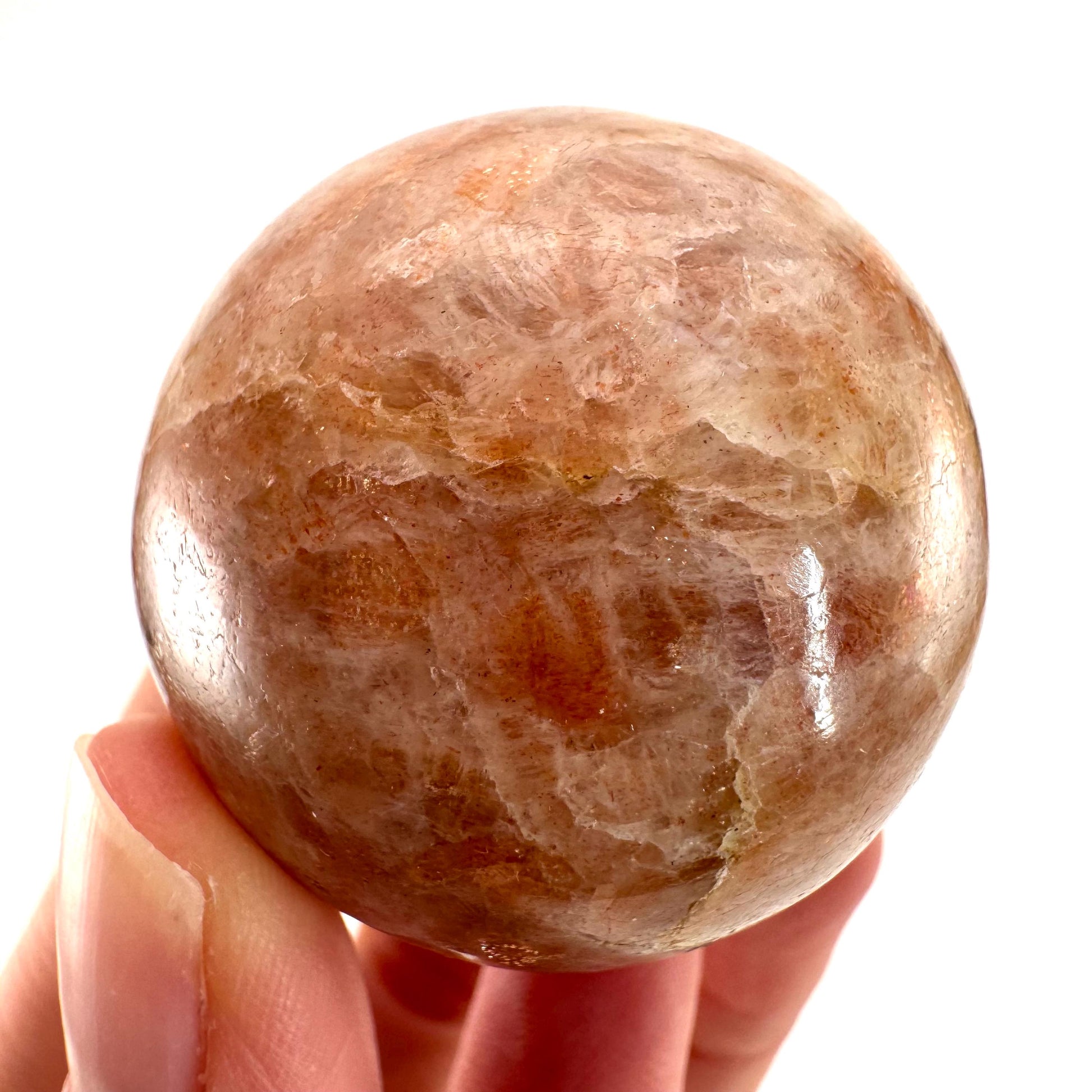 Sunstone Sphere | polished sunstone, sunstone crystal ball, crystal sphere, orange moonstone sphere