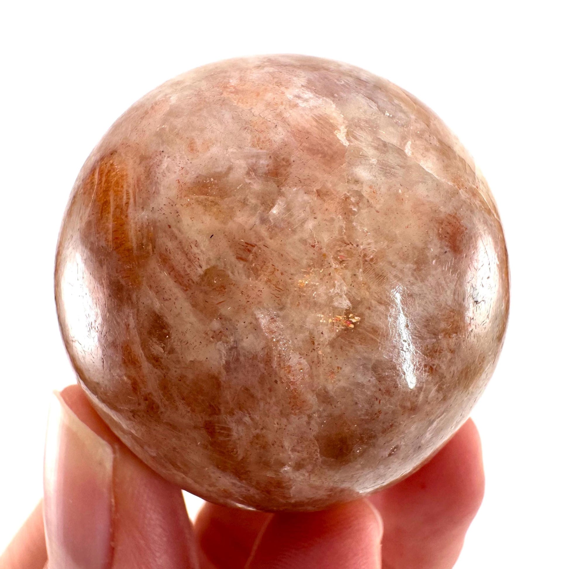 Sunstone Sphere | polished sunstone, sunstone crystal ball, crystal sphere, orange moonstone sphere