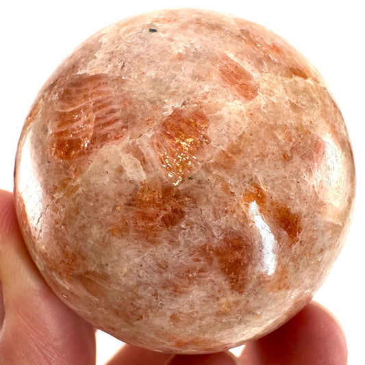 Sunstone Sphere | polished sunstone, sunstone crystal ball, crystal sphere, orange moonstone sphere