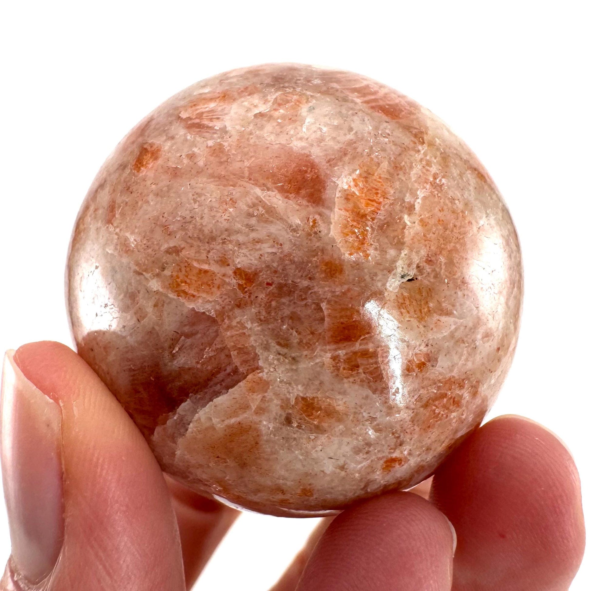 Sunstone Sphere | polished sunstone, sunstone crystal ball, crystal sphere, orange moonstone sphere