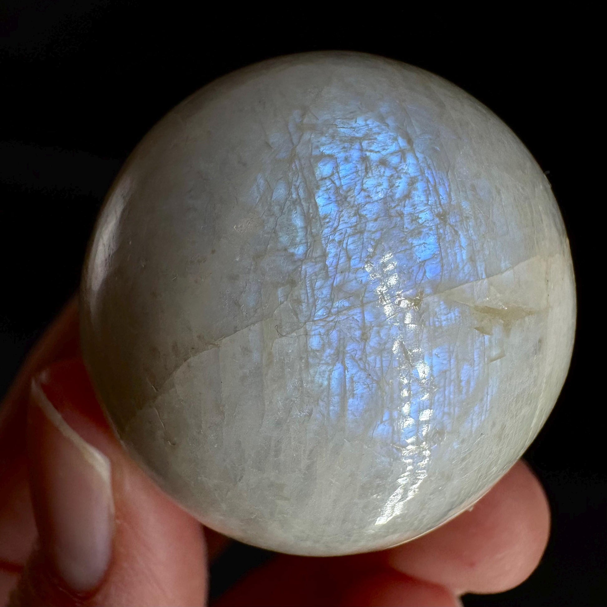 Moonstone Sphere | Blue Flash Feldspar Crystal Ball
