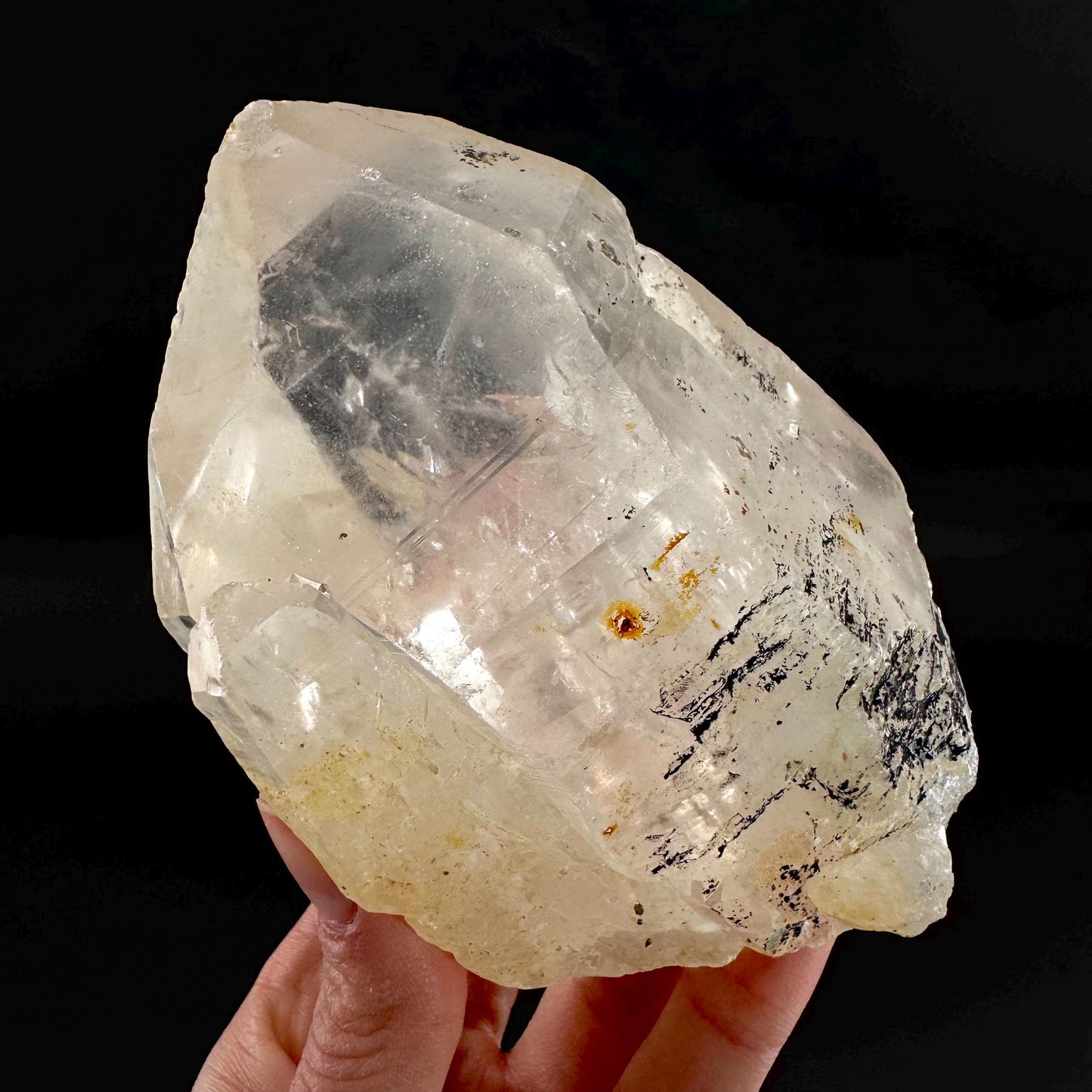 Natural Quartz Crystal Point | raw clear quartz cluster from Namibia