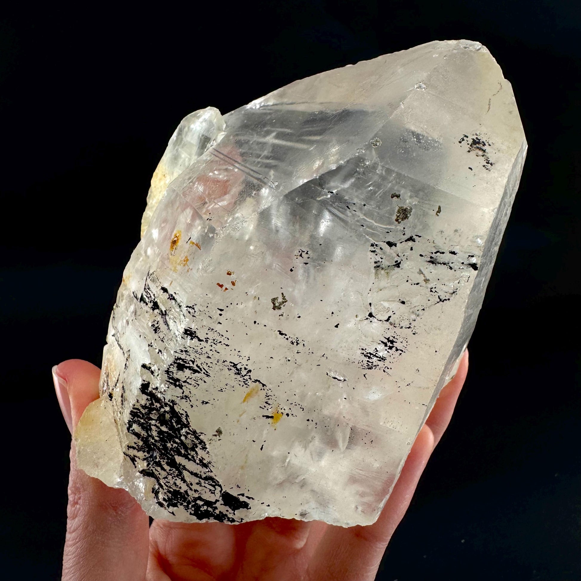 Natural Quartz Crystal Point | raw clear quartz cluster from Namibia