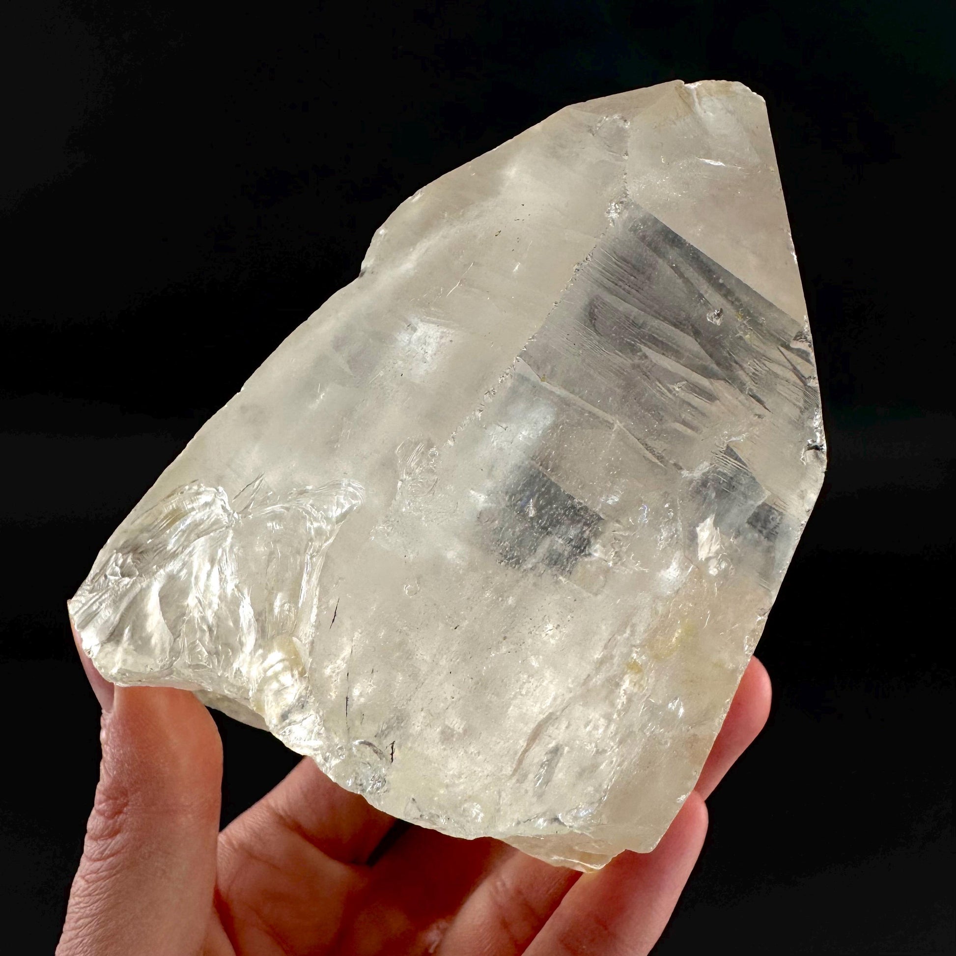 Natural Quartz Crystal Point | raw clear quartz cluster from Namibia