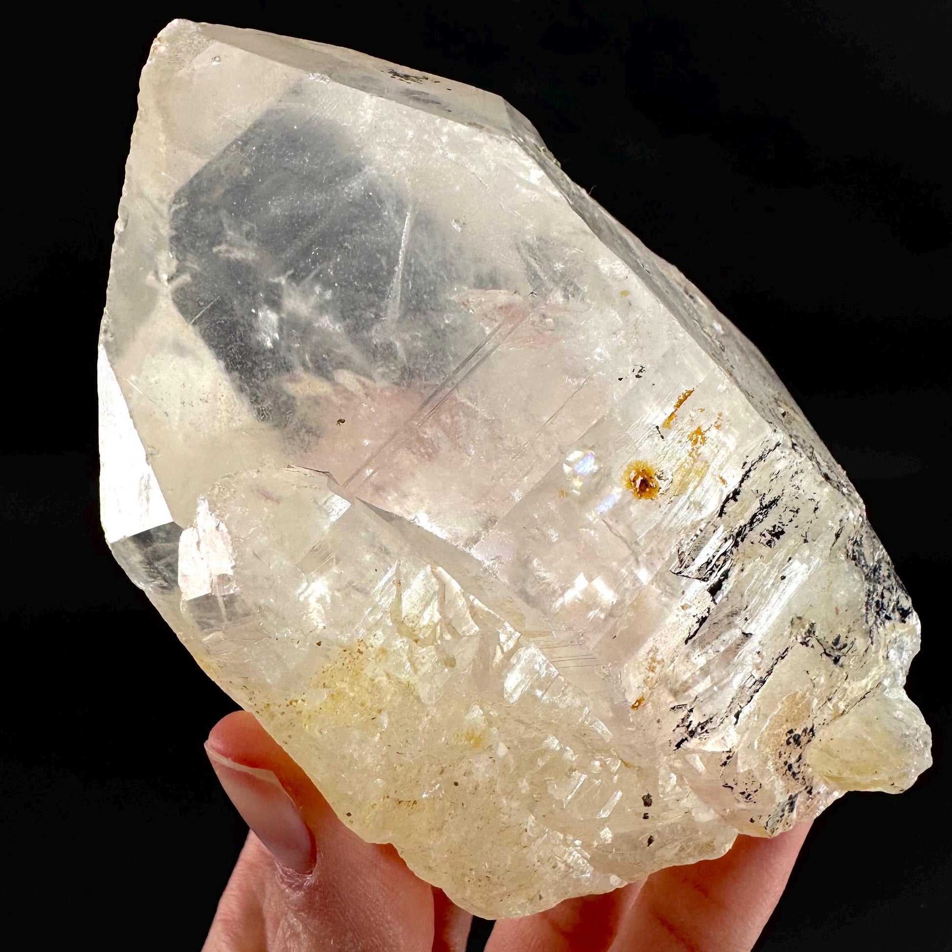 Natural Quartz Crystal Point | raw clear quartz cluster from Namibia
