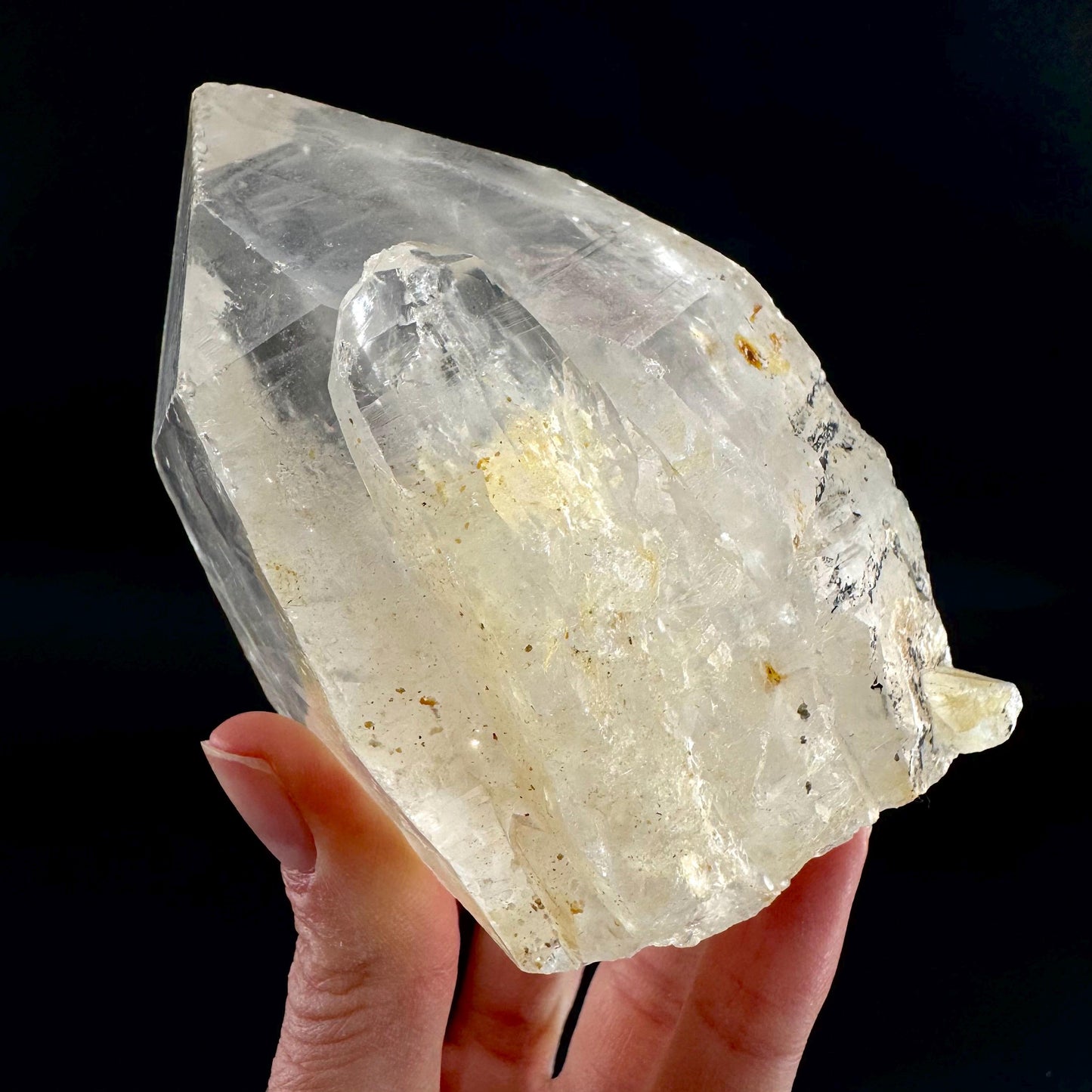 Natural Quartz Crystal Point | raw clear quartz cluster from Namibia