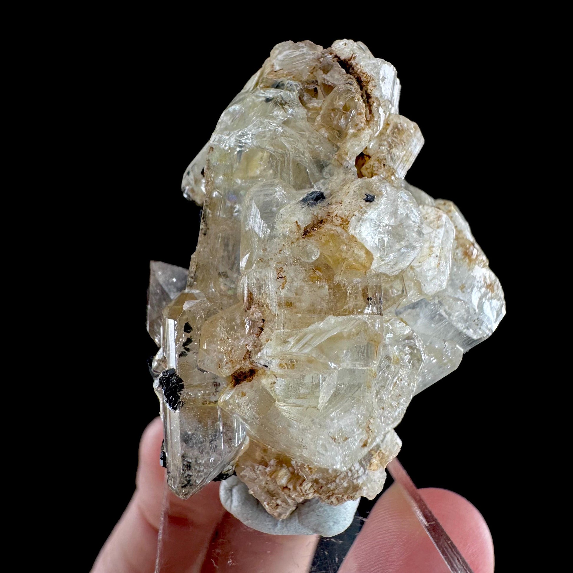 Topaz with Quartz & Black Tourmaline from Klein Spitzkoppe | natural crystal, raw mineral specimen (Namibia)