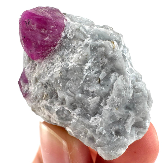 Ruby on Matrix | Natural crystal cluster, UV reactive, raw mineral specimen (Pakistan)