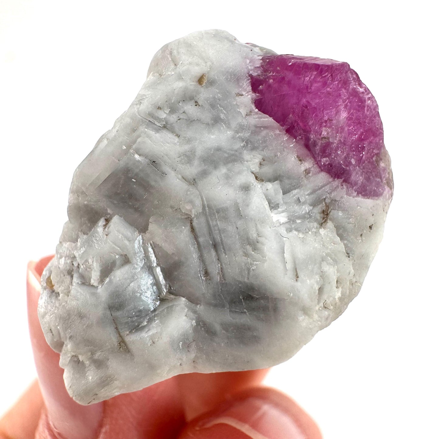 Ruby on Matrix | Natural crystal cluster, UV reactive, raw mineral specimen (Pakistan)