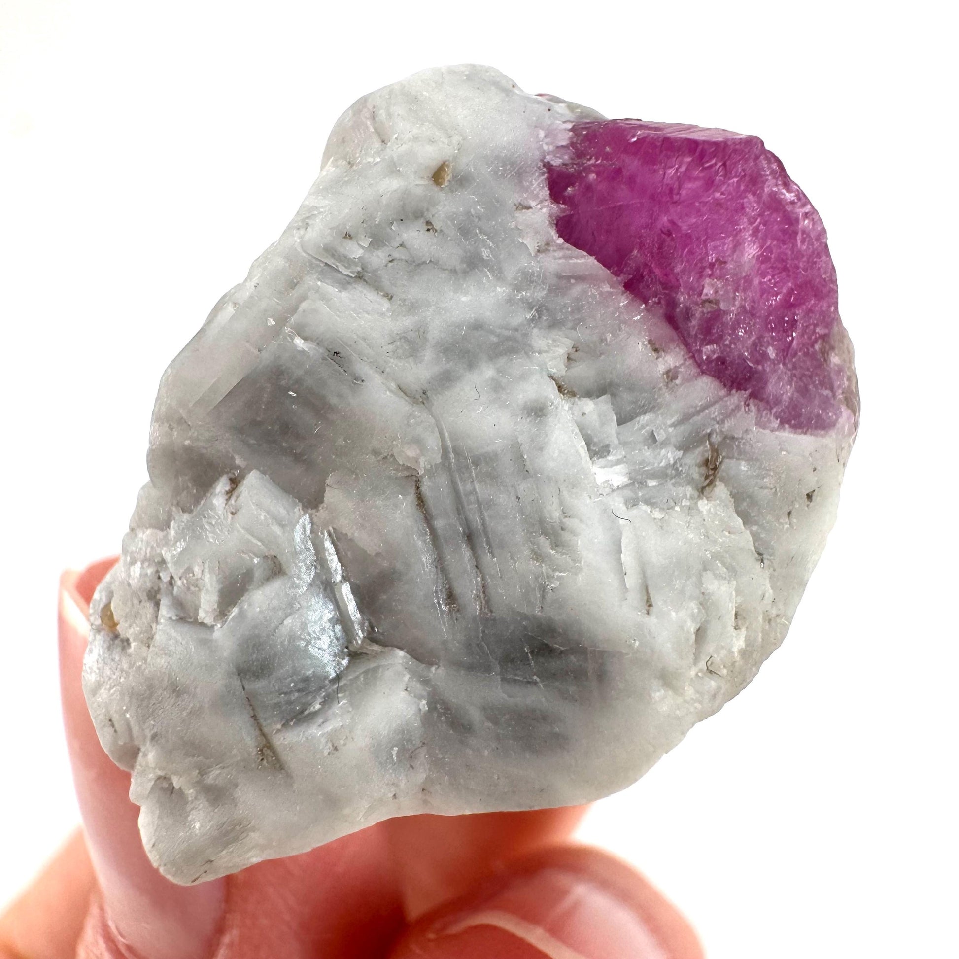 Ruby on Matrix | Natural crystal cluster, UV reactive, raw mineral specimen (Pakistan)