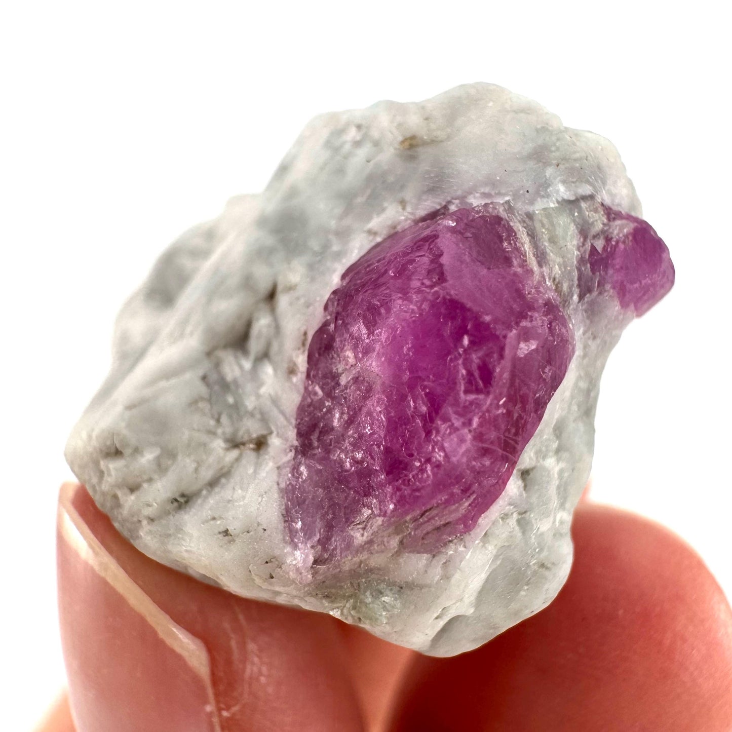 Ruby on Matrix | Natural crystal cluster, UV reactive, raw mineral specimen (Pakistan)