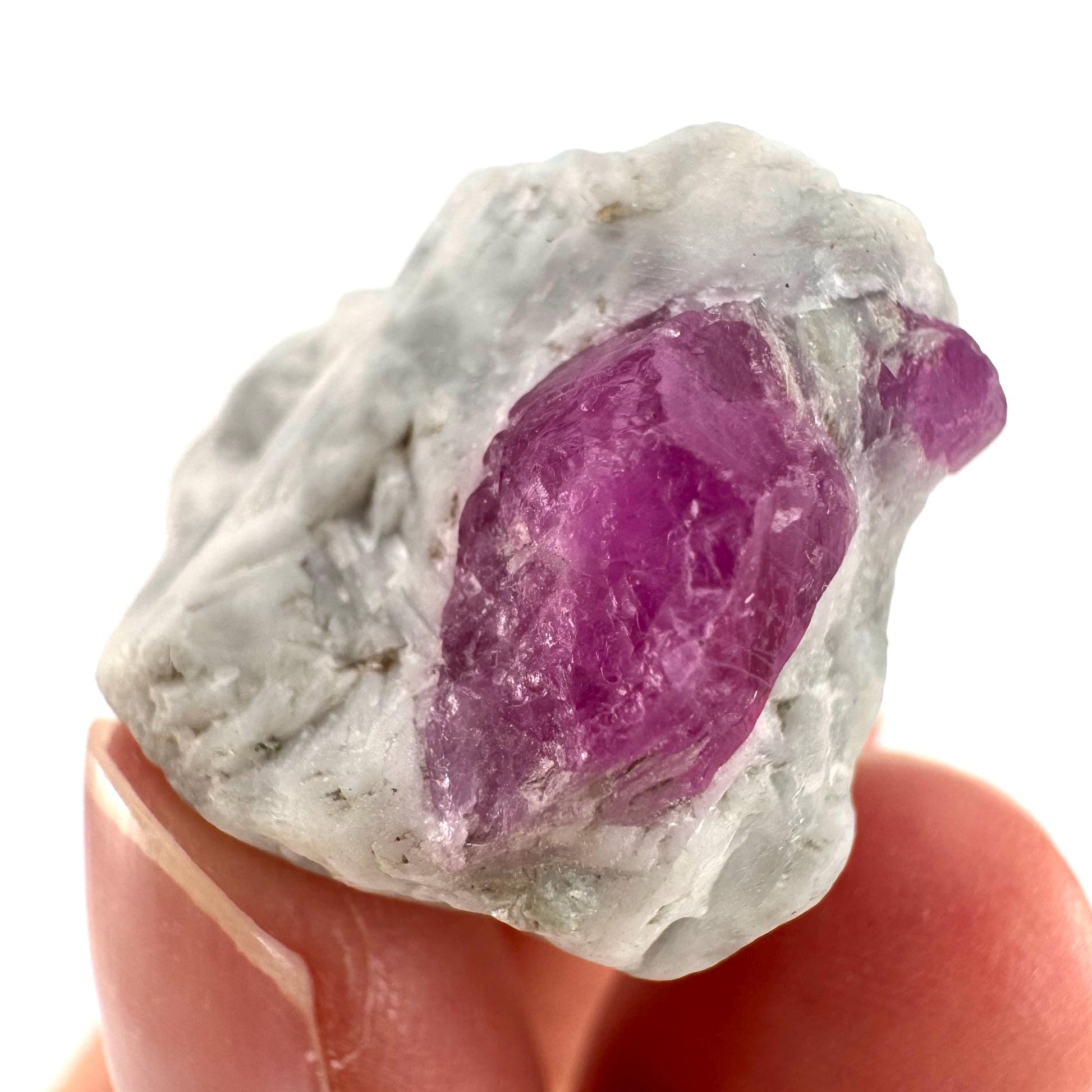 Ruby on Matrix | Natural crystal cluster, UV reactive, raw mineral specimen (Pakistan)