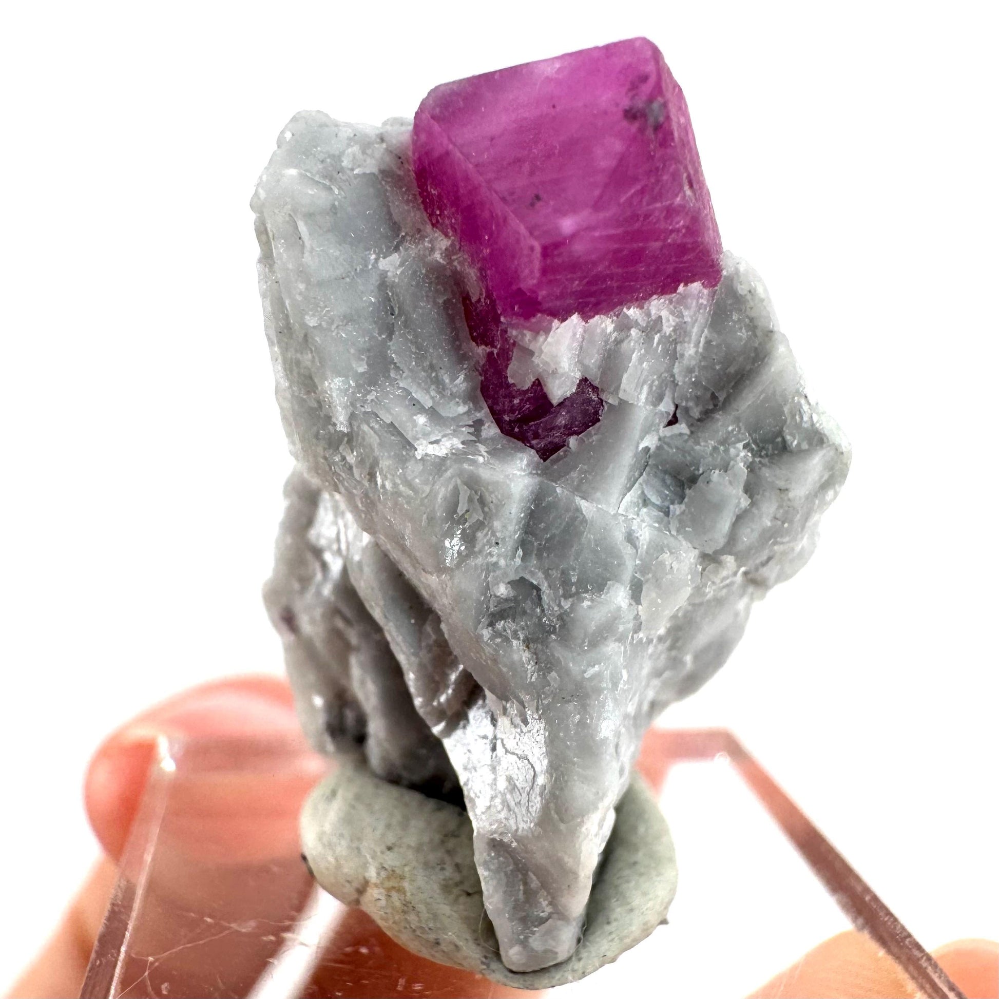 Ruby on Matrix | Natural crystal cluster, UV reactive, raw mineral specimen (Pakistan)