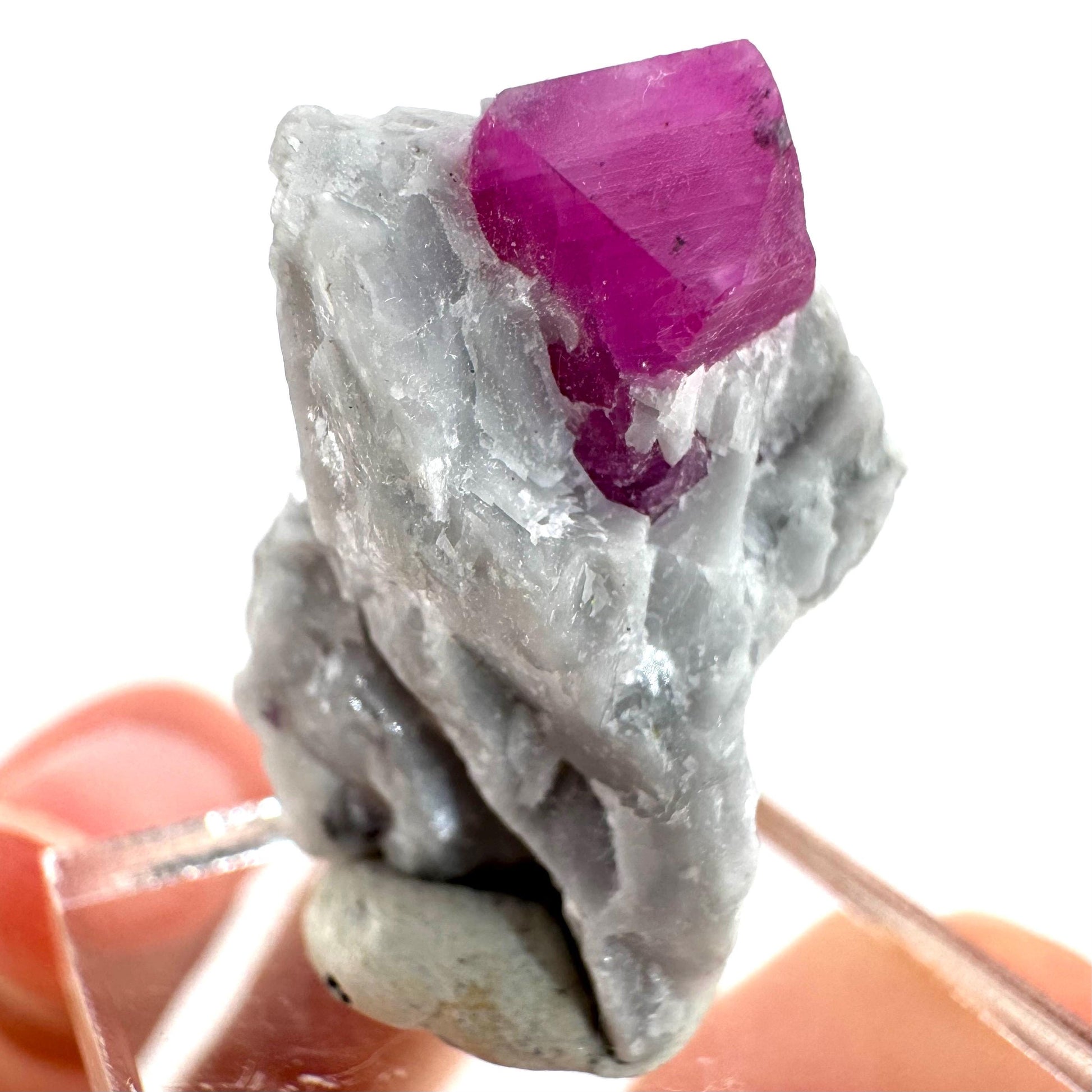 Ruby on Matrix | Natural crystal cluster, UV reactive, raw mineral specimen (Pakistan)