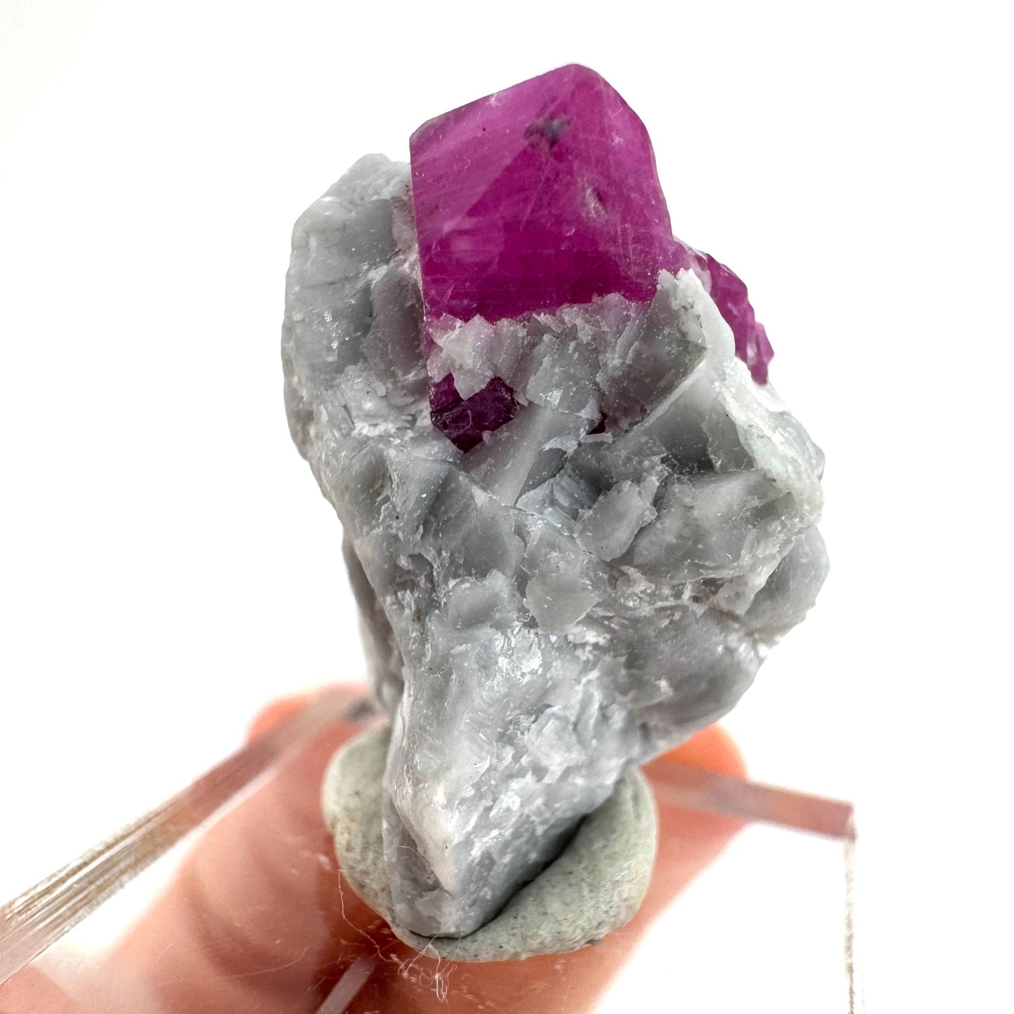 Ruby on Matrix | Natural crystal cluster, UV reactive, raw mineral specimen (Pakistan)