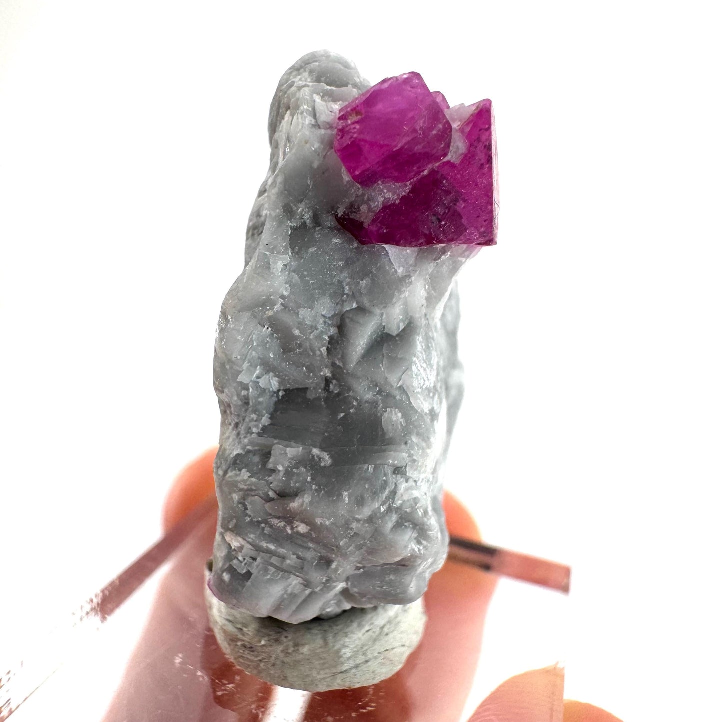 Ruby on Matrix | Natural crystal cluster, UV reactive, raw mineral specimen (Pakistan)