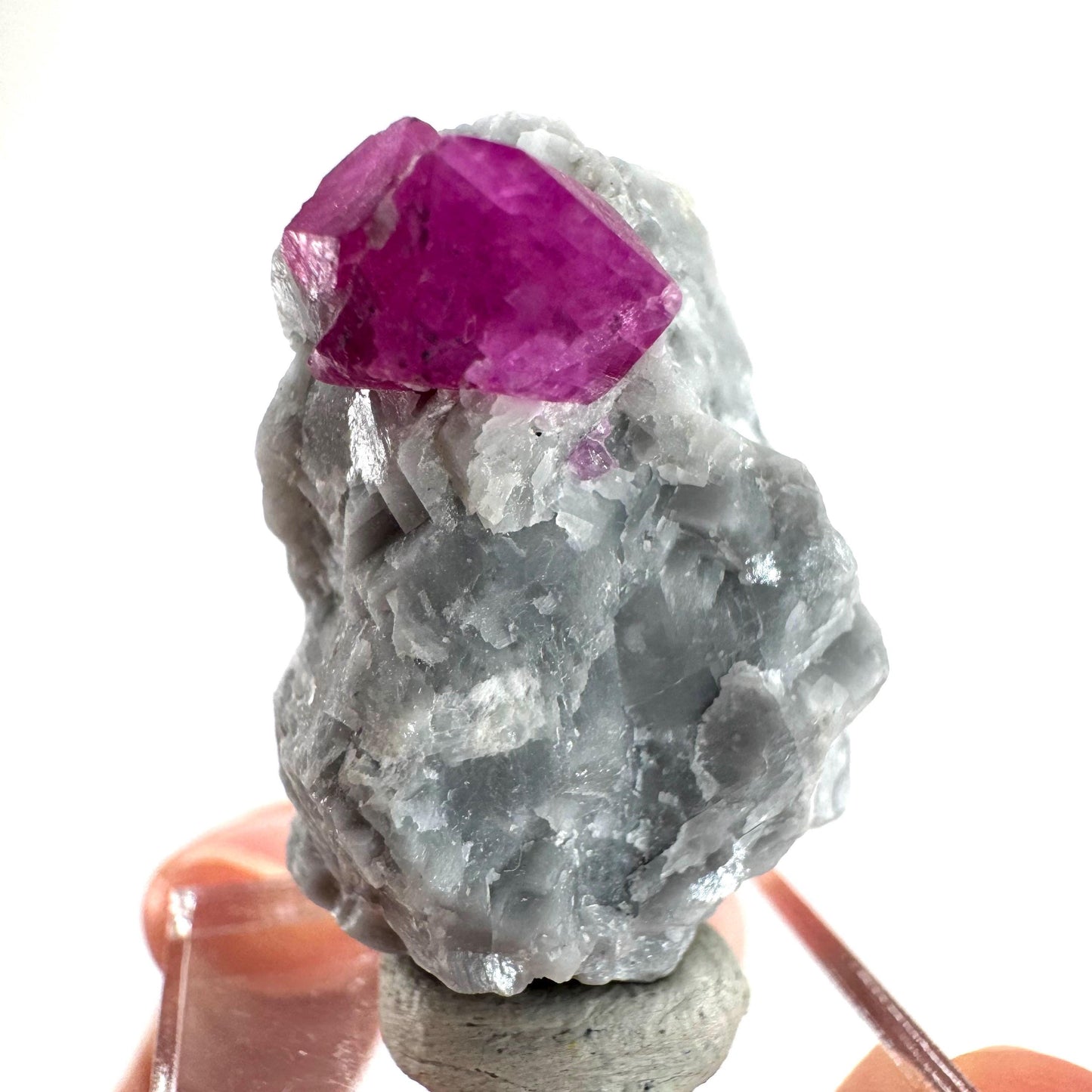 Ruby on Matrix | Natural crystal cluster, UV reactive, raw mineral specimen (Pakistan)