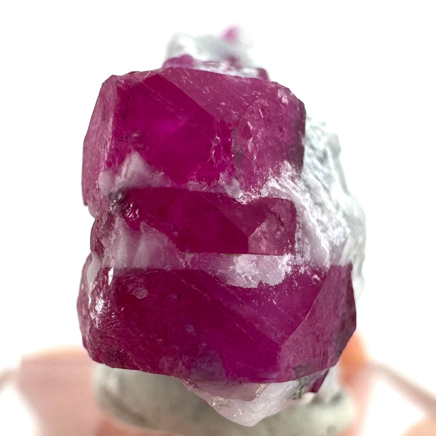 Ruby on Matrix | Natural crystal cluster, UV reactive, raw mineral specimen (Pakistan)