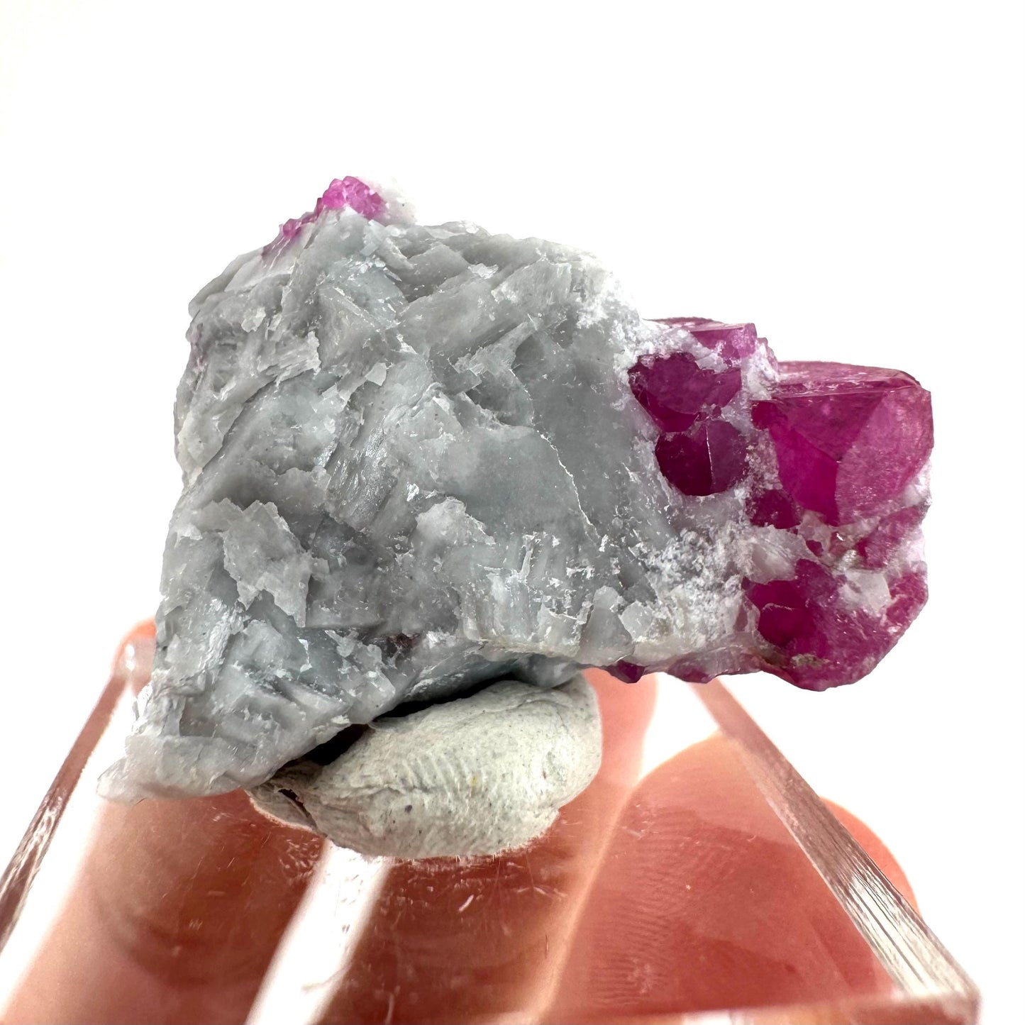 Ruby on Matrix | Natural crystal cluster, UV reactive, raw mineral specimen (Pakistan)