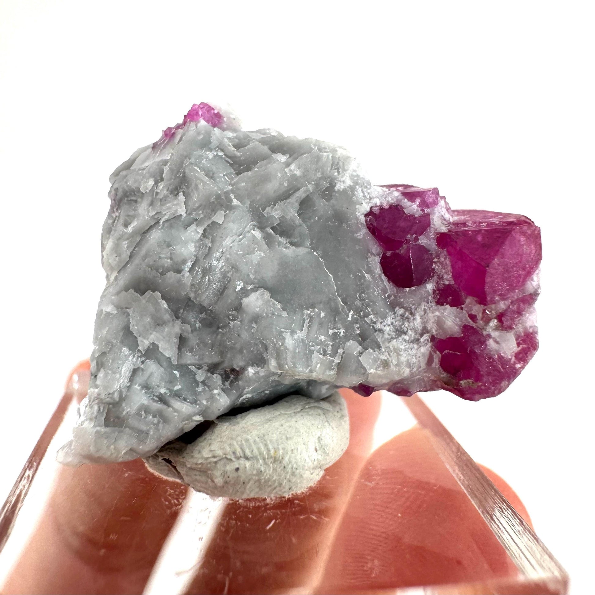 Ruby on Matrix | Natural crystal cluster, UV reactive, raw mineral specimen (Pakistan)