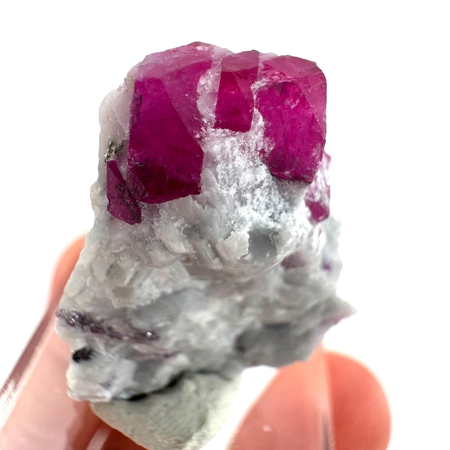 Ruby on Matrix | Natural crystal cluster, UV reactive, raw mineral specimen (Pakistan)