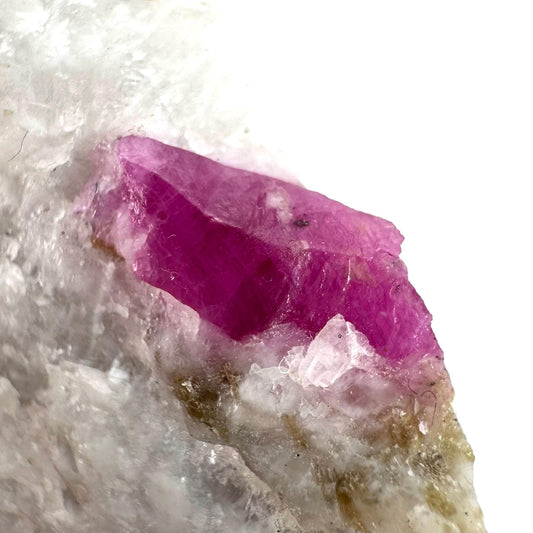 Ruby on Matrix | Natural crystal cluster, UV reactive, raw mineral specimen (Pakistan)