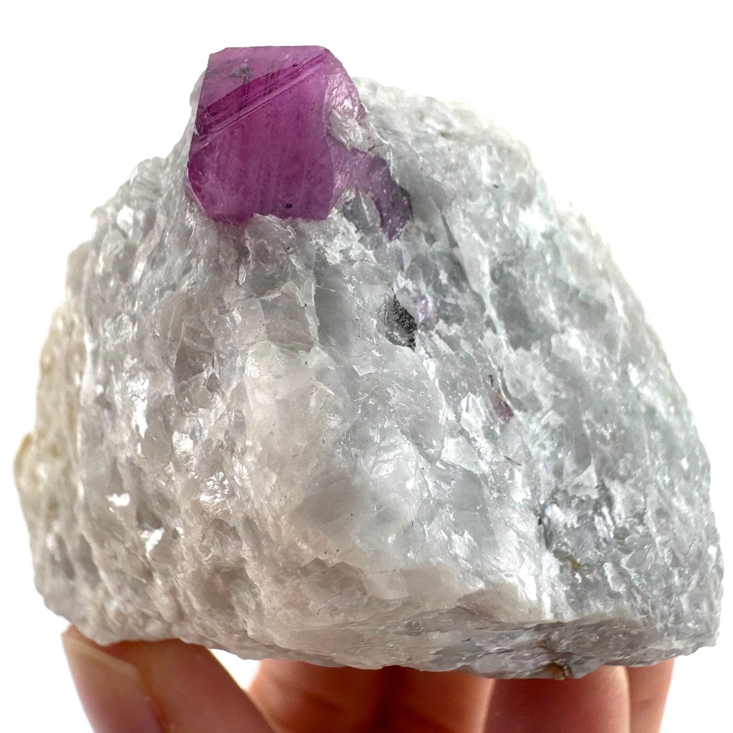 Ruby on Matrix | Natural crystal cluster, UV reactive, raw mineral specimen (Pakistan)