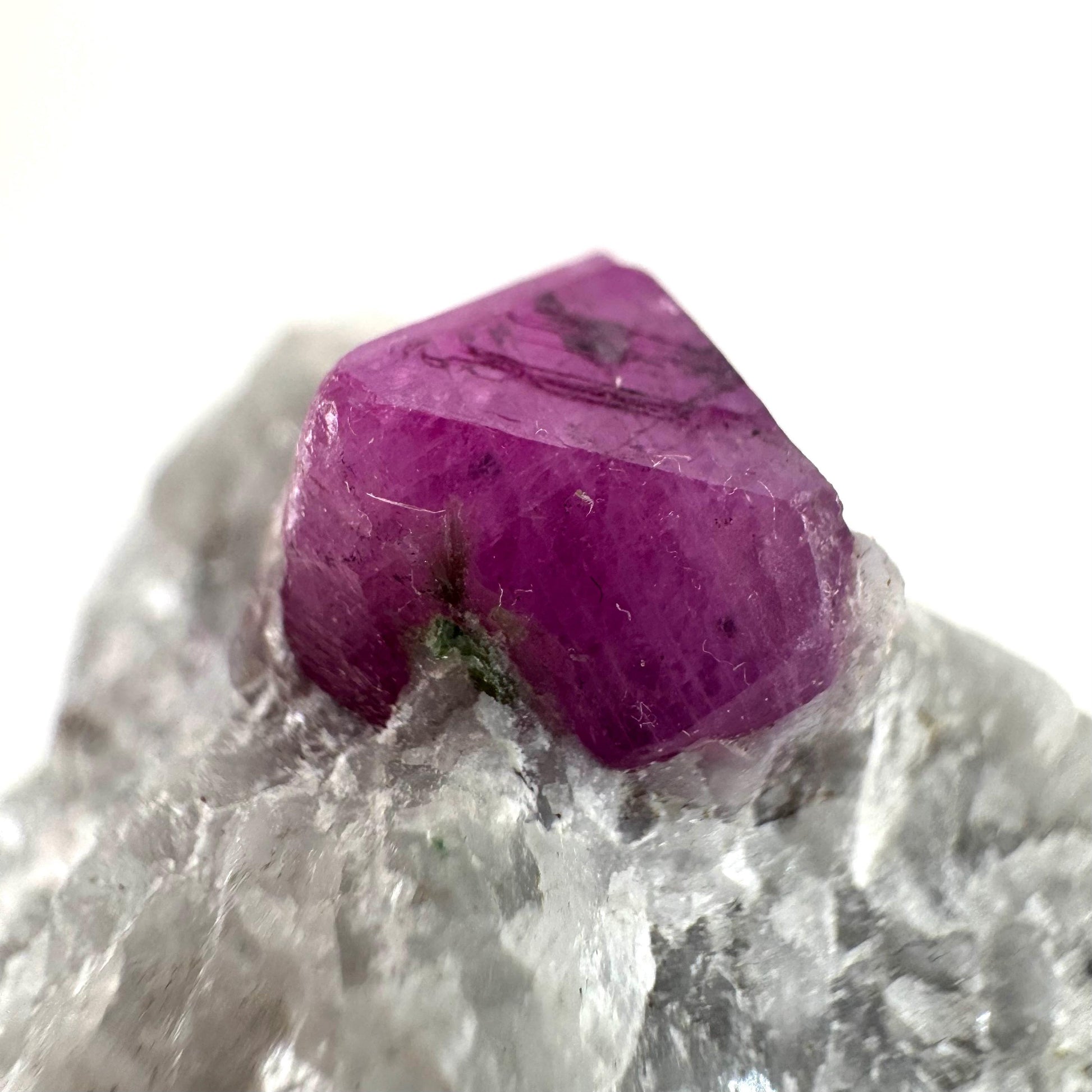 Ruby on Matrix | Natural crystal cluster, UV reactive, raw mineral specimen (Pakistan)