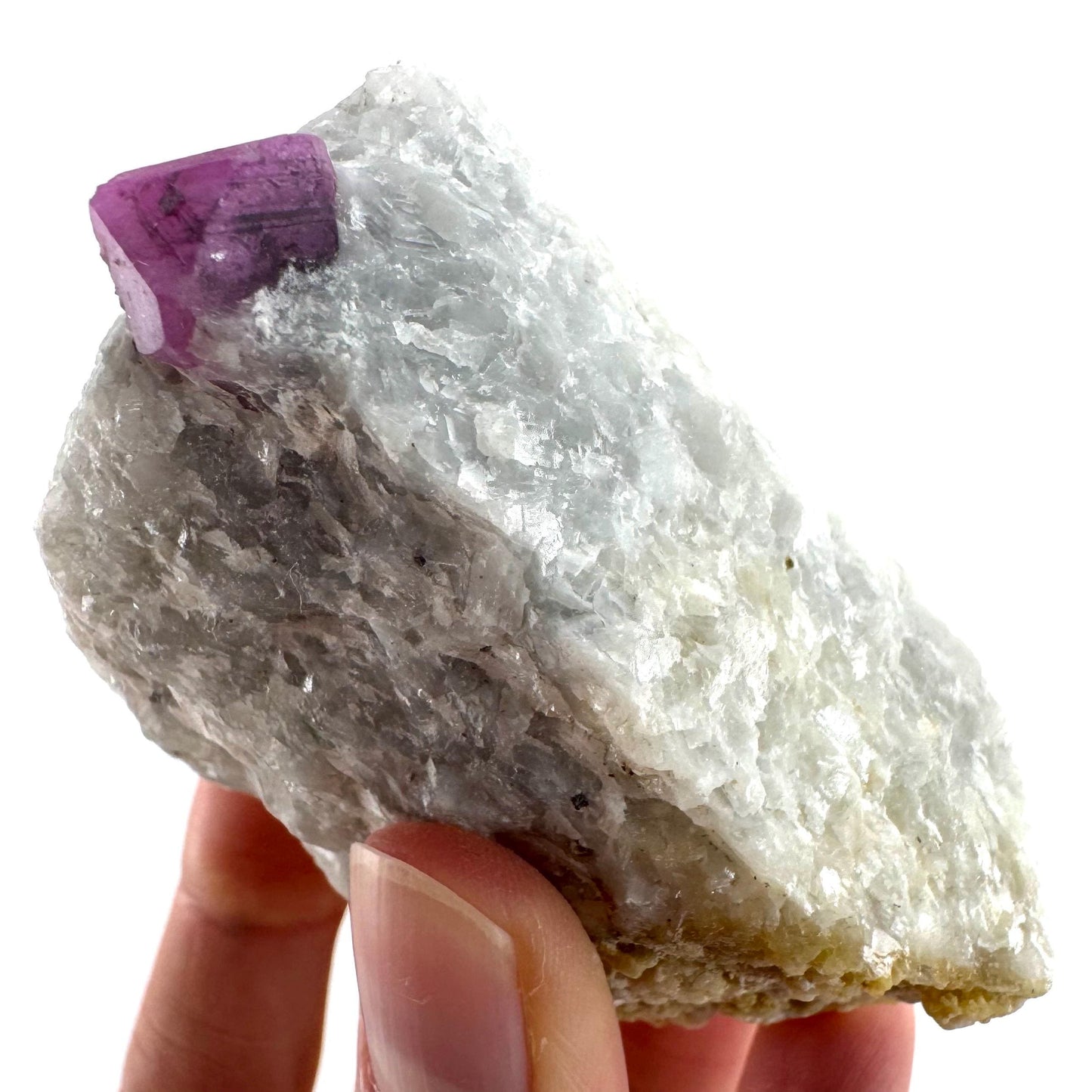 Ruby on Matrix | Natural crystal cluster, UV reactive, raw mineral specimen (Pakistan)
