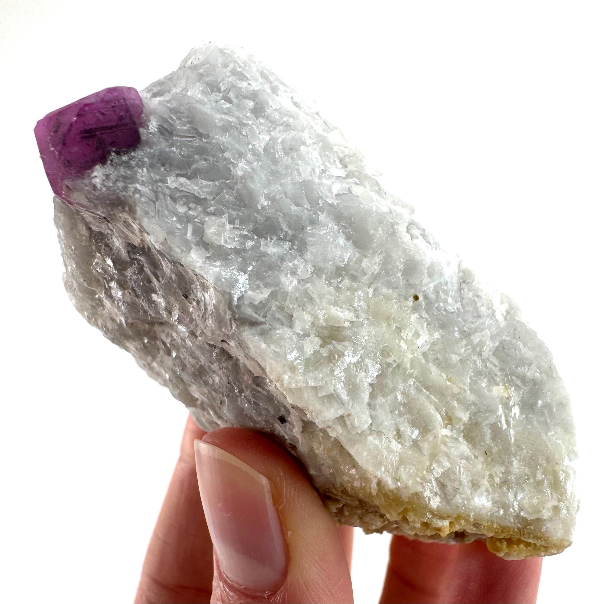 Ruby on Matrix | Natural crystal cluster, UV reactive, raw mineral specimen (Pakistan)