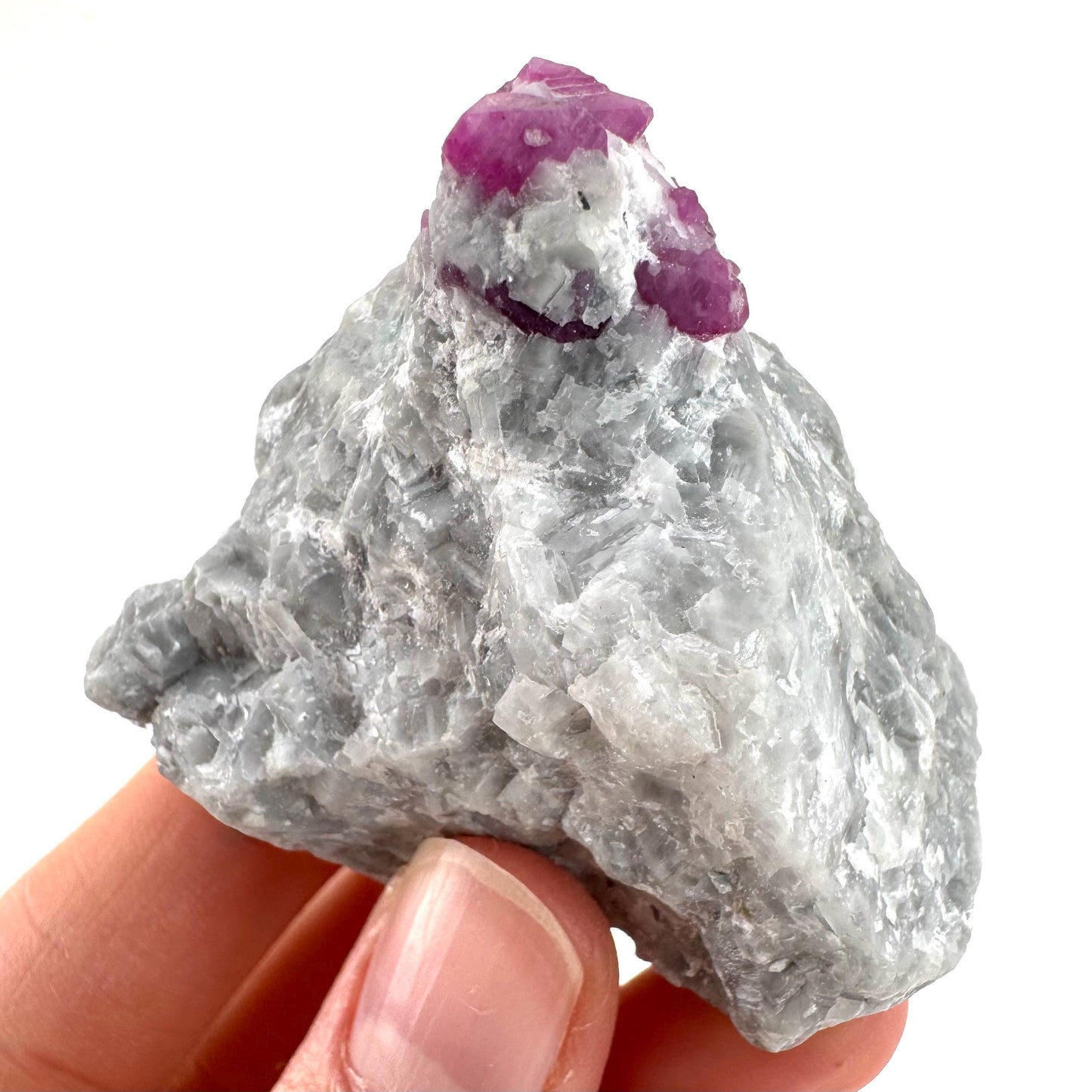 Ruby on Matrix | Natural crystal cluster, UV reactive, raw mineral specimen (Pakistan)