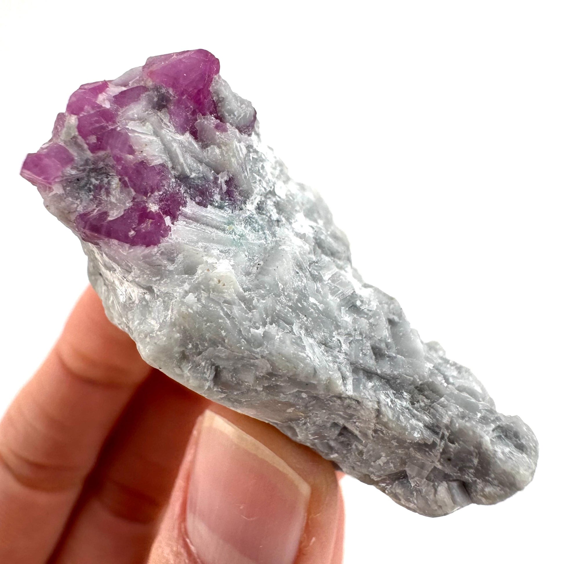 Ruby on Matrix | Natural crystal cluster, UV reactive, raw mineral specimen (Pakistan)