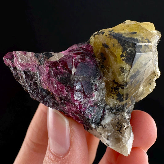 Rare! Londonite with Liddicoatite | natural crystal cluster, raw mineral specimen (Madagascar)