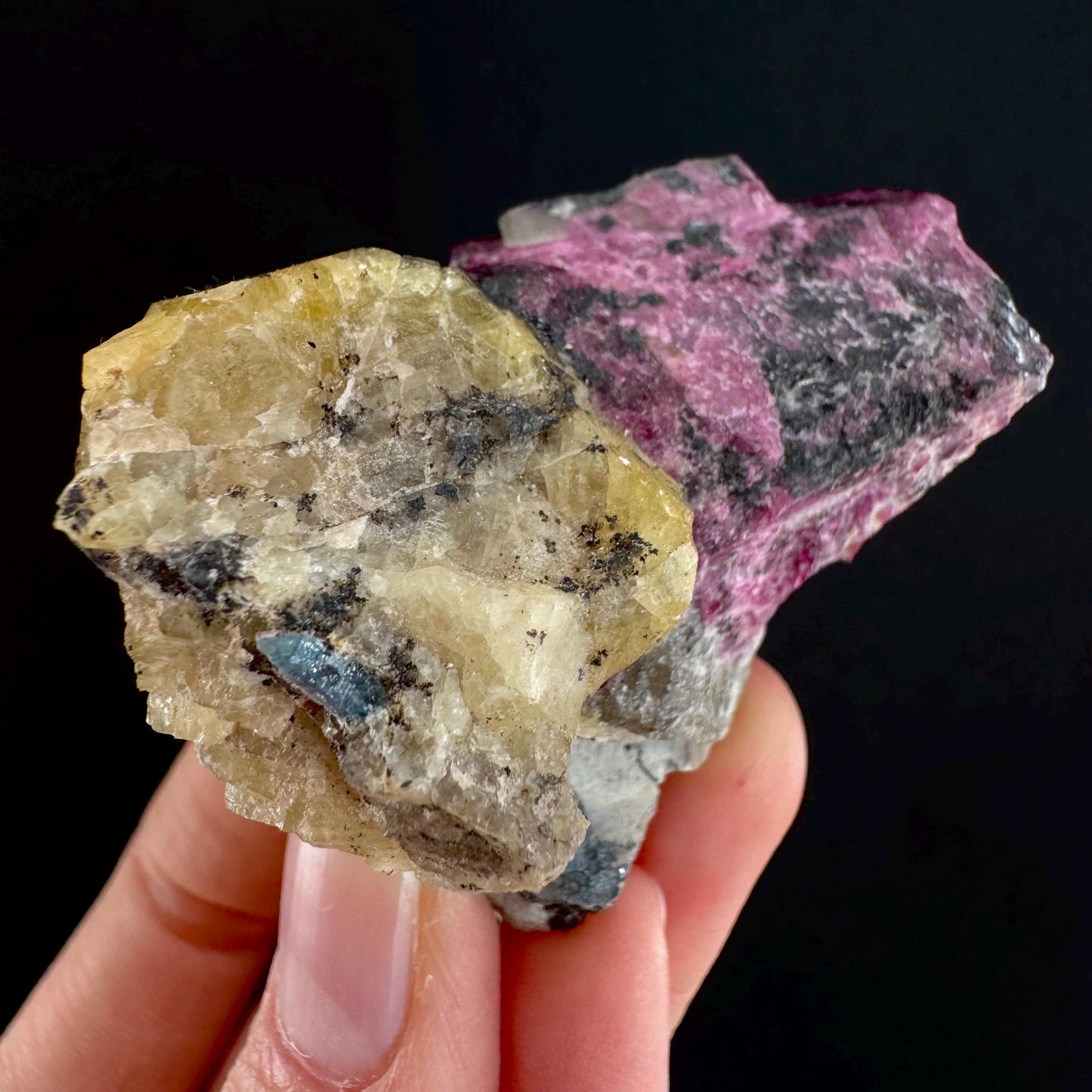Rare! Londonite with Liddicoatite | natural crystal cluster, raw mineral specimen (Madagascar)