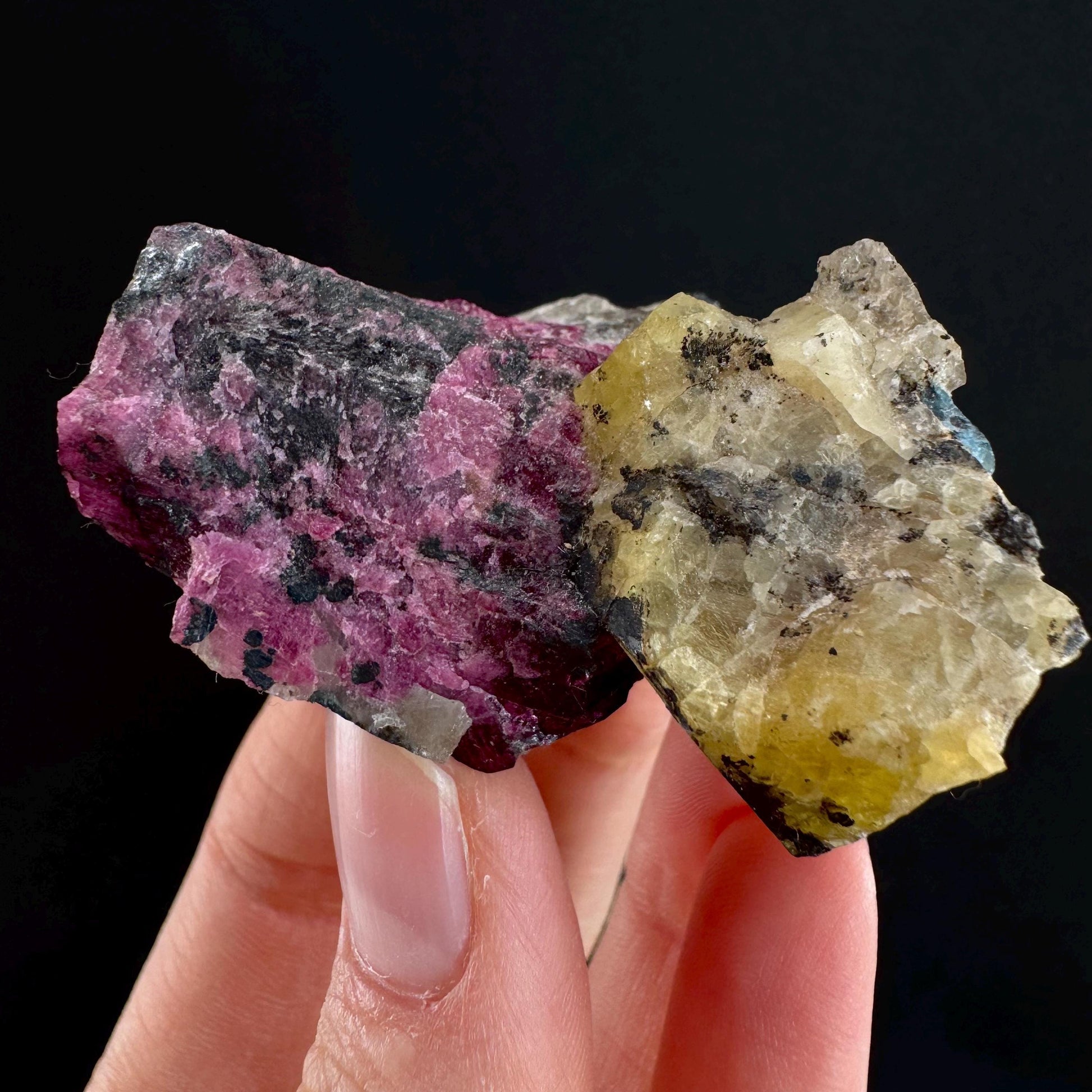 Rare! Londonite with Liddicoatite | natural crystal cluster, raw mineral specimen (Madagascar)