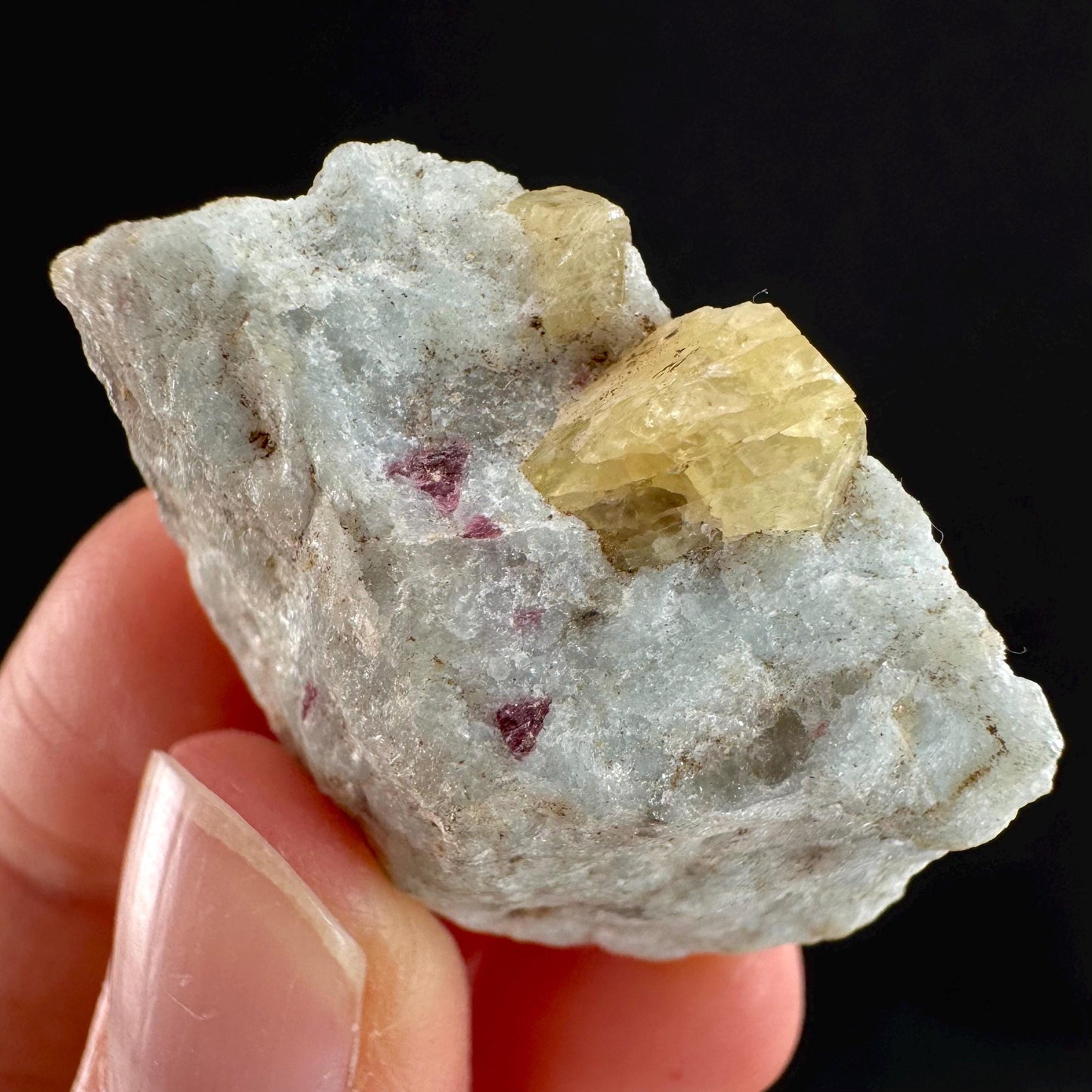 Rare! Londonite with Liddicoatite | natural crystal cluster, raw mineral specimen (Madagascar)