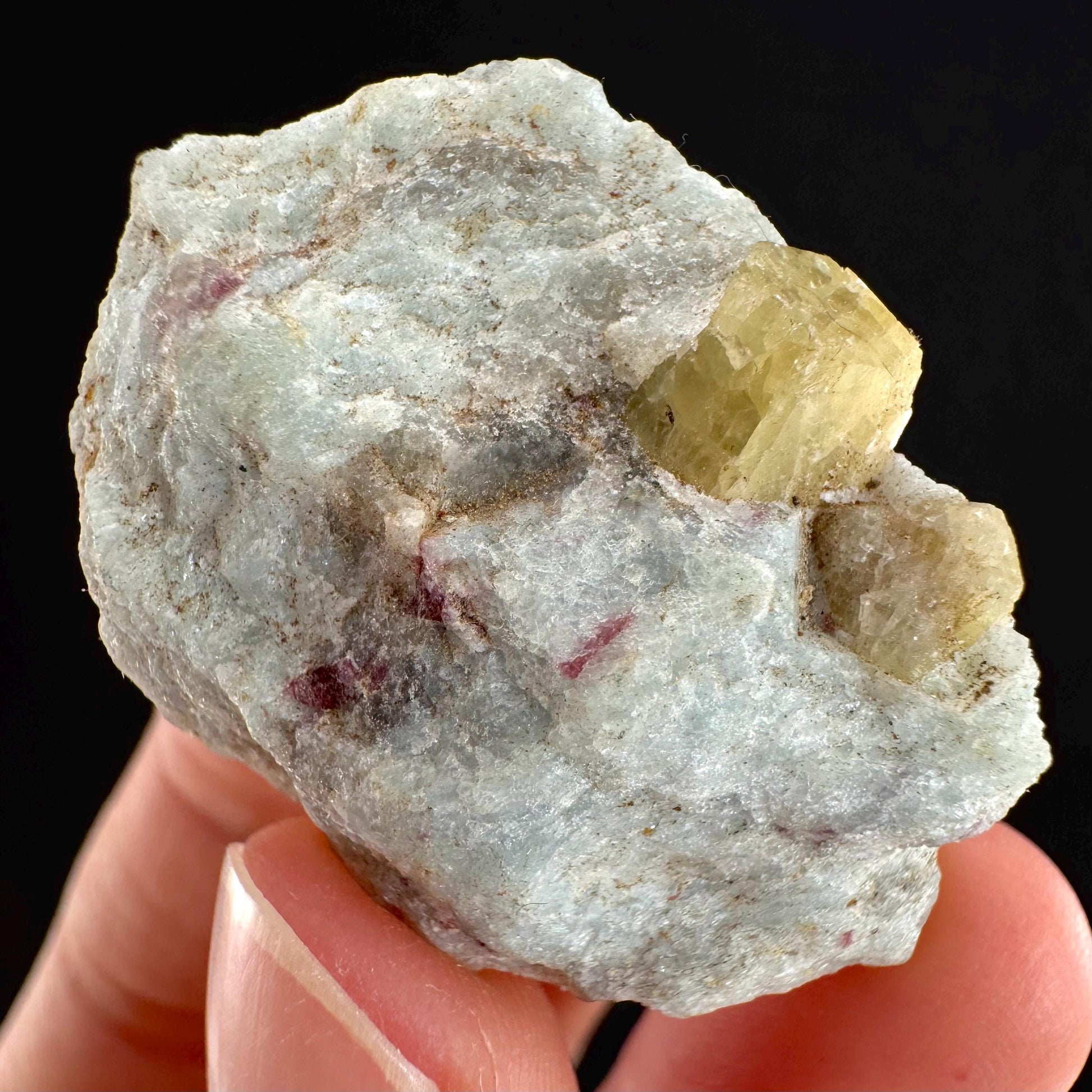 Rare! Londonite with Liddicoatite | natural crystal cluster, raw mineral specimen (Madagascar)