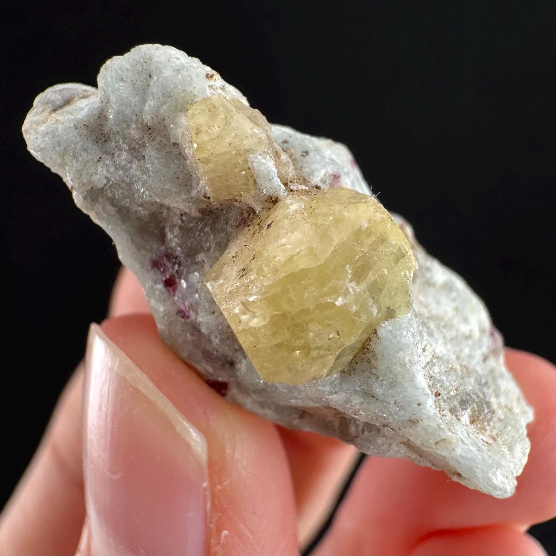 Rare! Londonite with Liddicoatite | natural crystal cluster, raw mineral specimen (Madagascar)