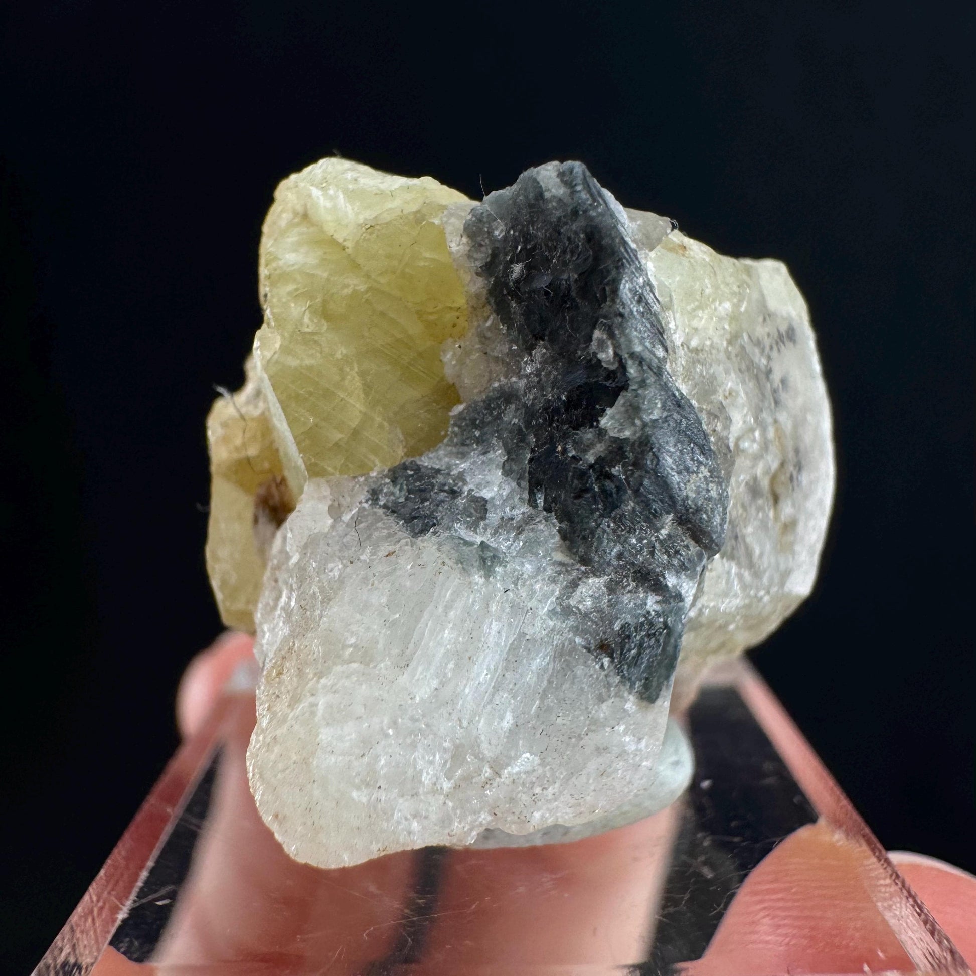 Rare! Londonite on Matrix | natural crystal cluster, raw yellow mineral (Madagascar)