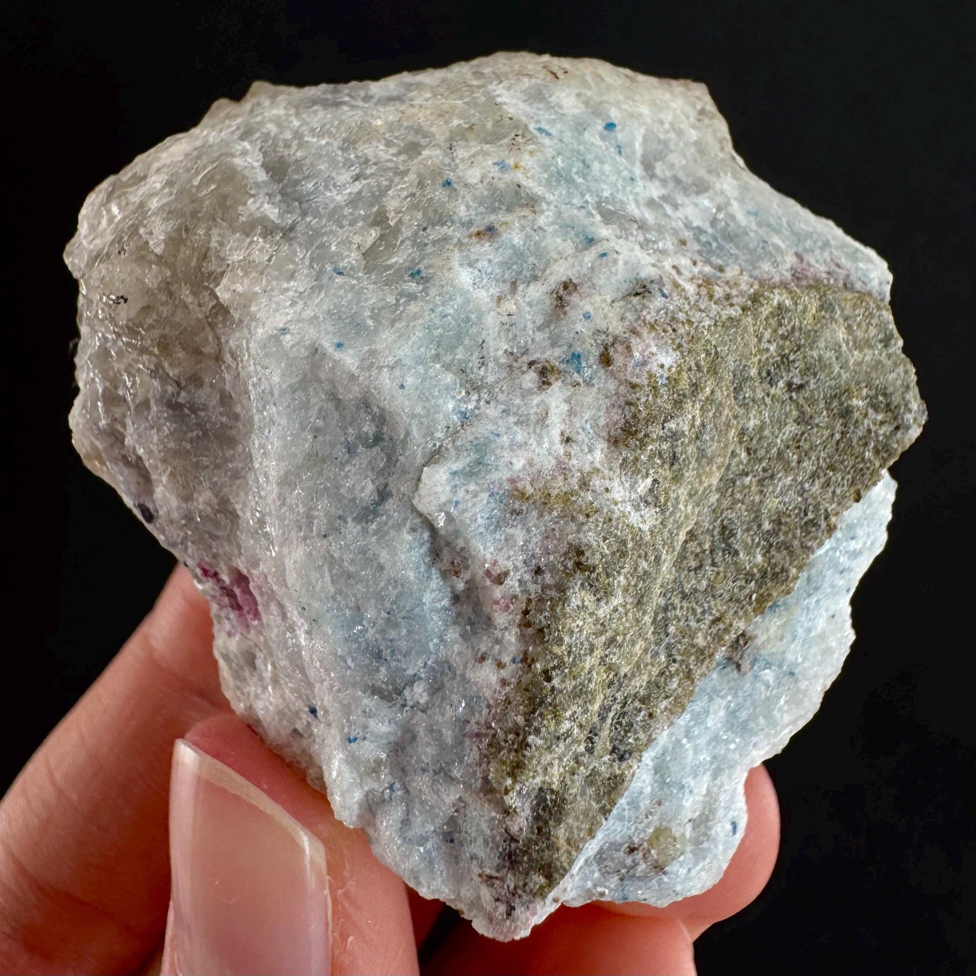 Rare! Londonite with Liddicoatite | natural crystal cluster, raw mineral specimen (Madagascar)