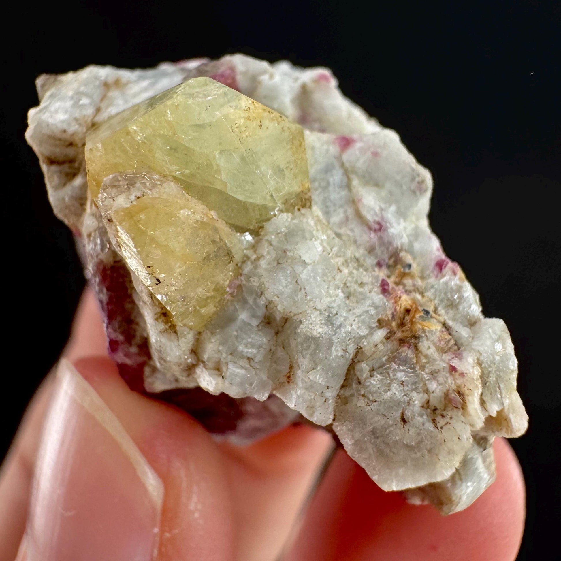 Rare! Londonite with Liddicoatite | natural crystal cluster, raw mineral specimen (Madagascar)