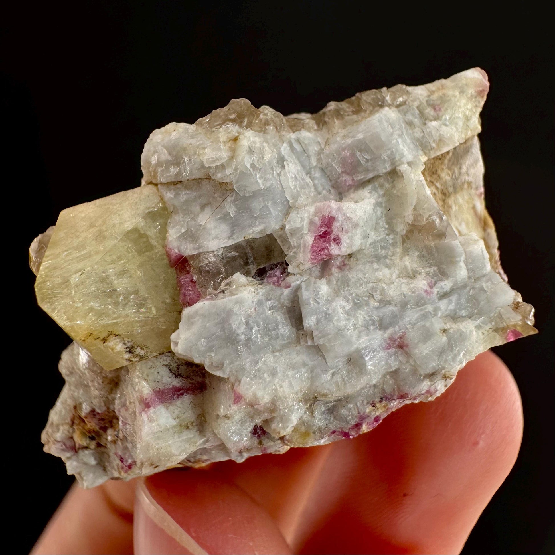 Rare! Londonite with Liddicoatite | natural crystal cluster, raw mineral specimen (Madagascar)