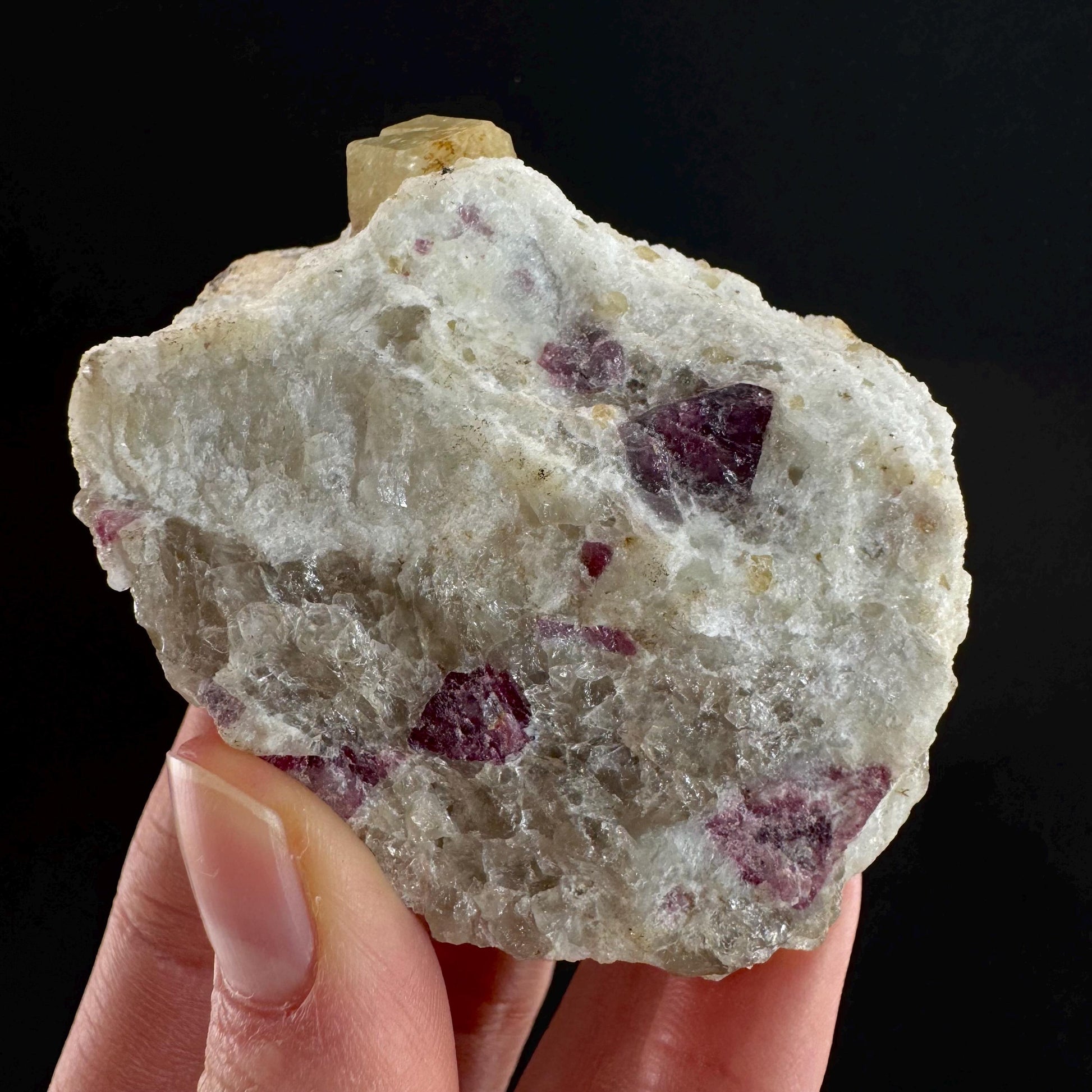 Rare! Londonite with Liddicoatite | natural crystal cluster, raw mineral specimen (Madagascar)