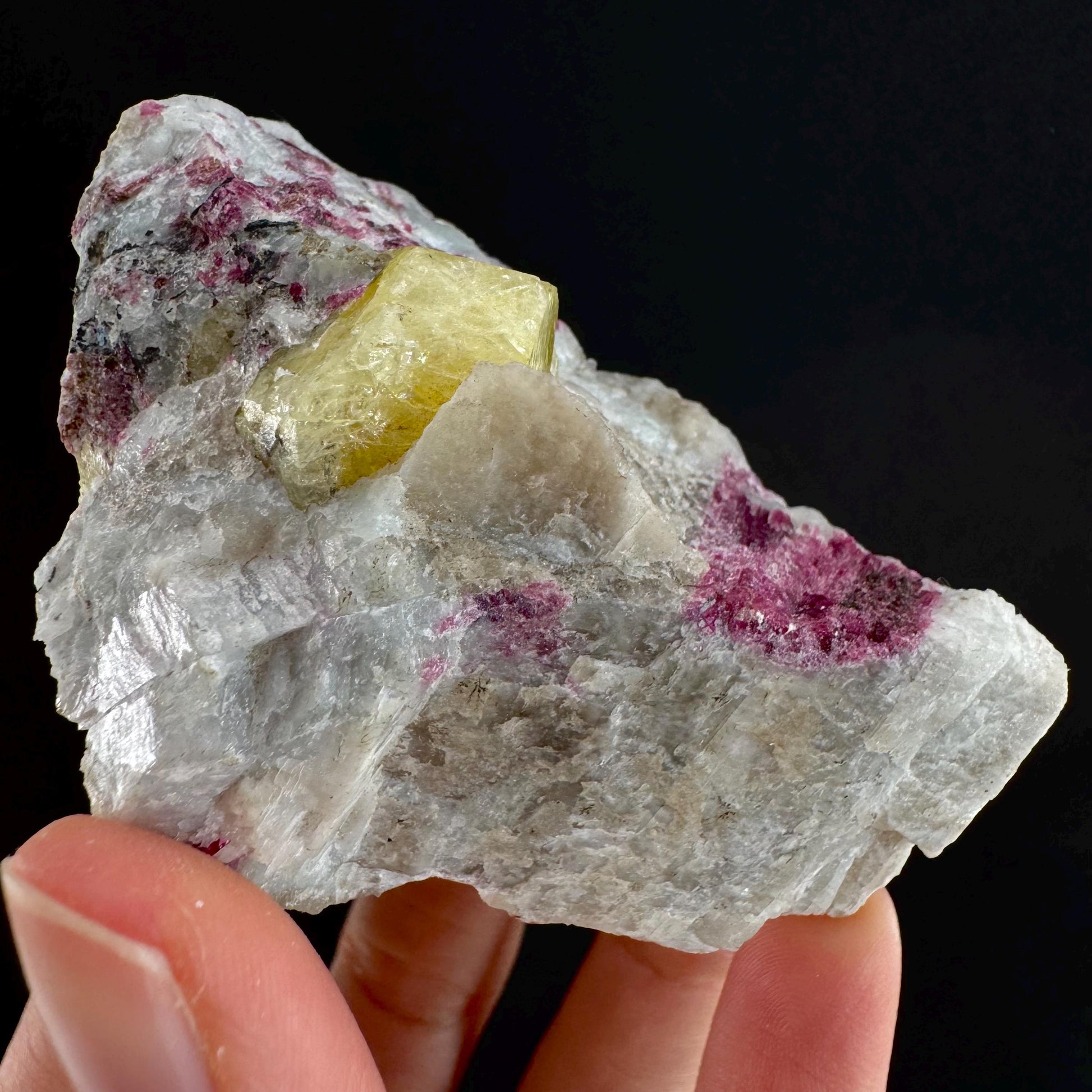 Rare! Londonite with Liddicoatite | natural crystal cluster, raw mineral specimen (Madagascar)